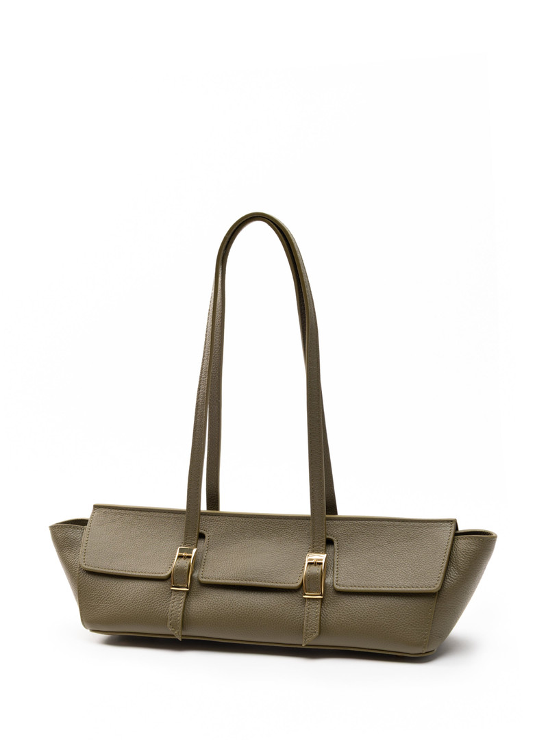 Elleme Le Bateau Pebbled Leather Khaki outlook