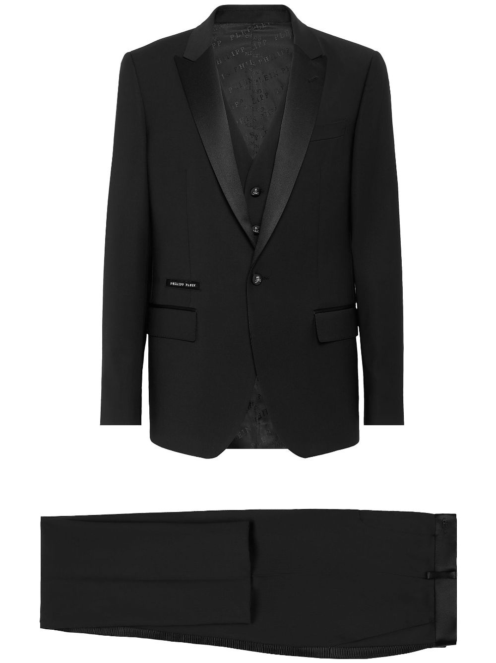 notched-lapels suit set - 1