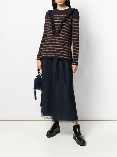 REDValentino stripped knit sweater outlook