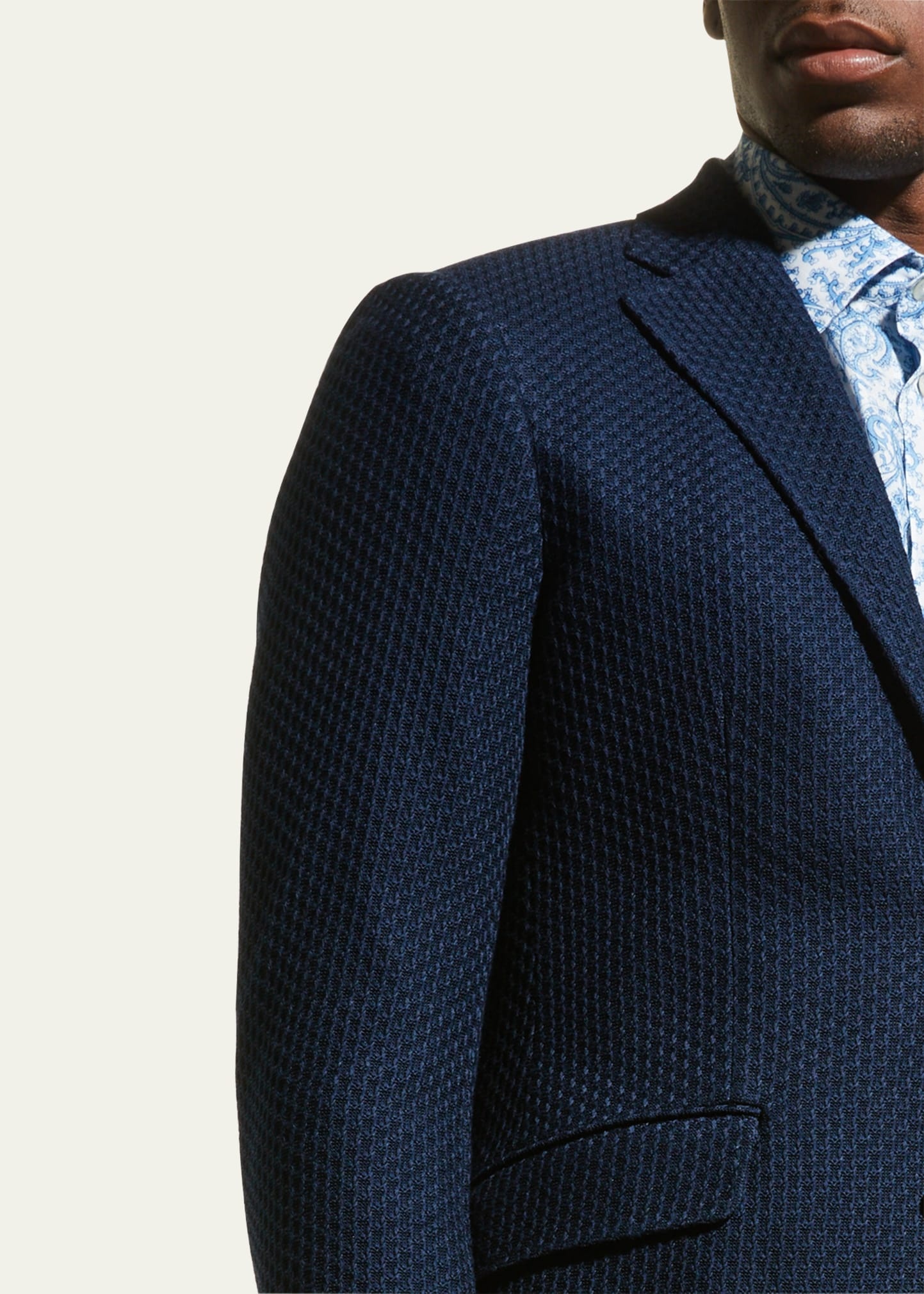 Men's Basic Knit Blazer - 5