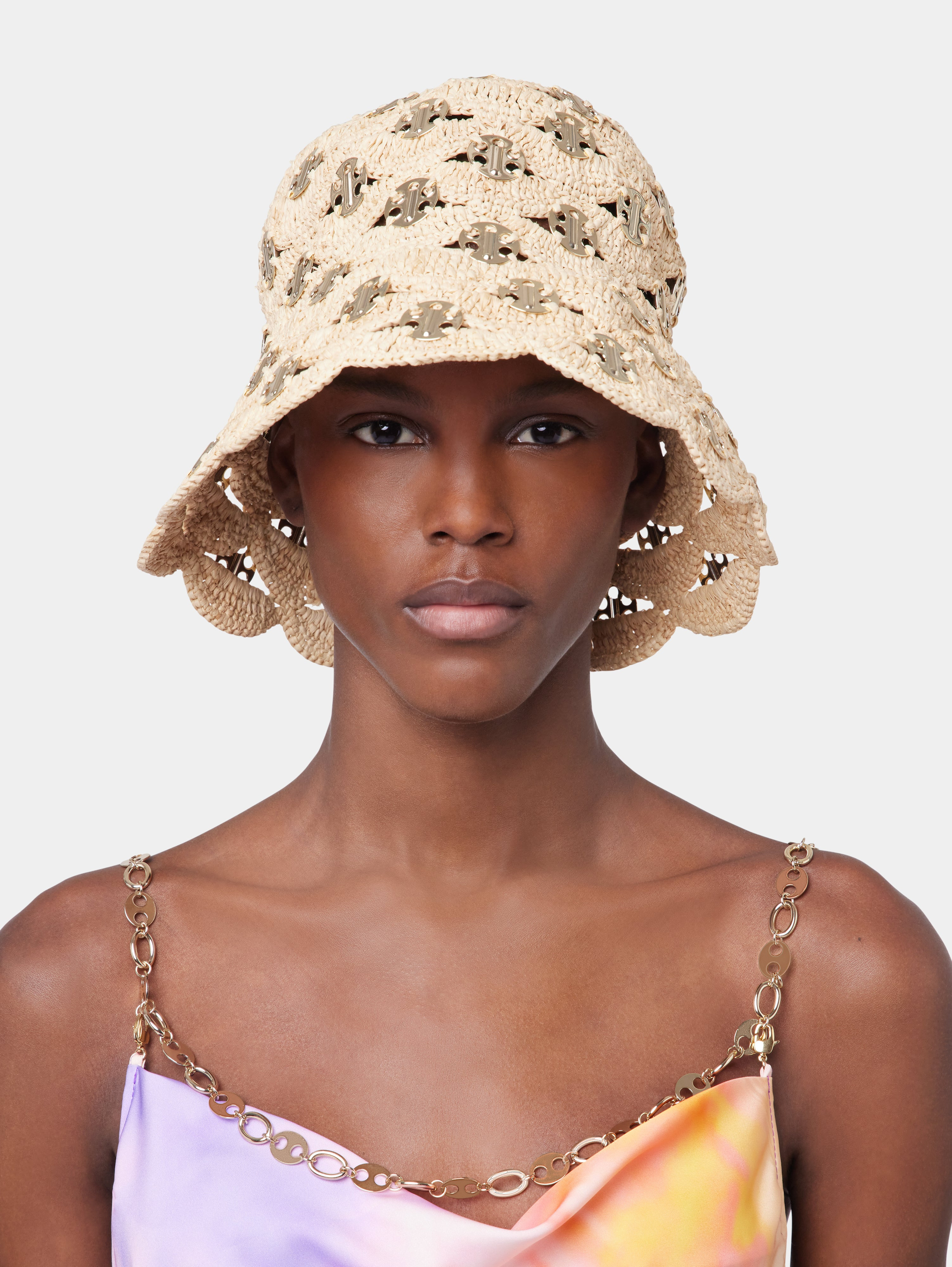 BEIGE BOB IN RAFFIA - 2