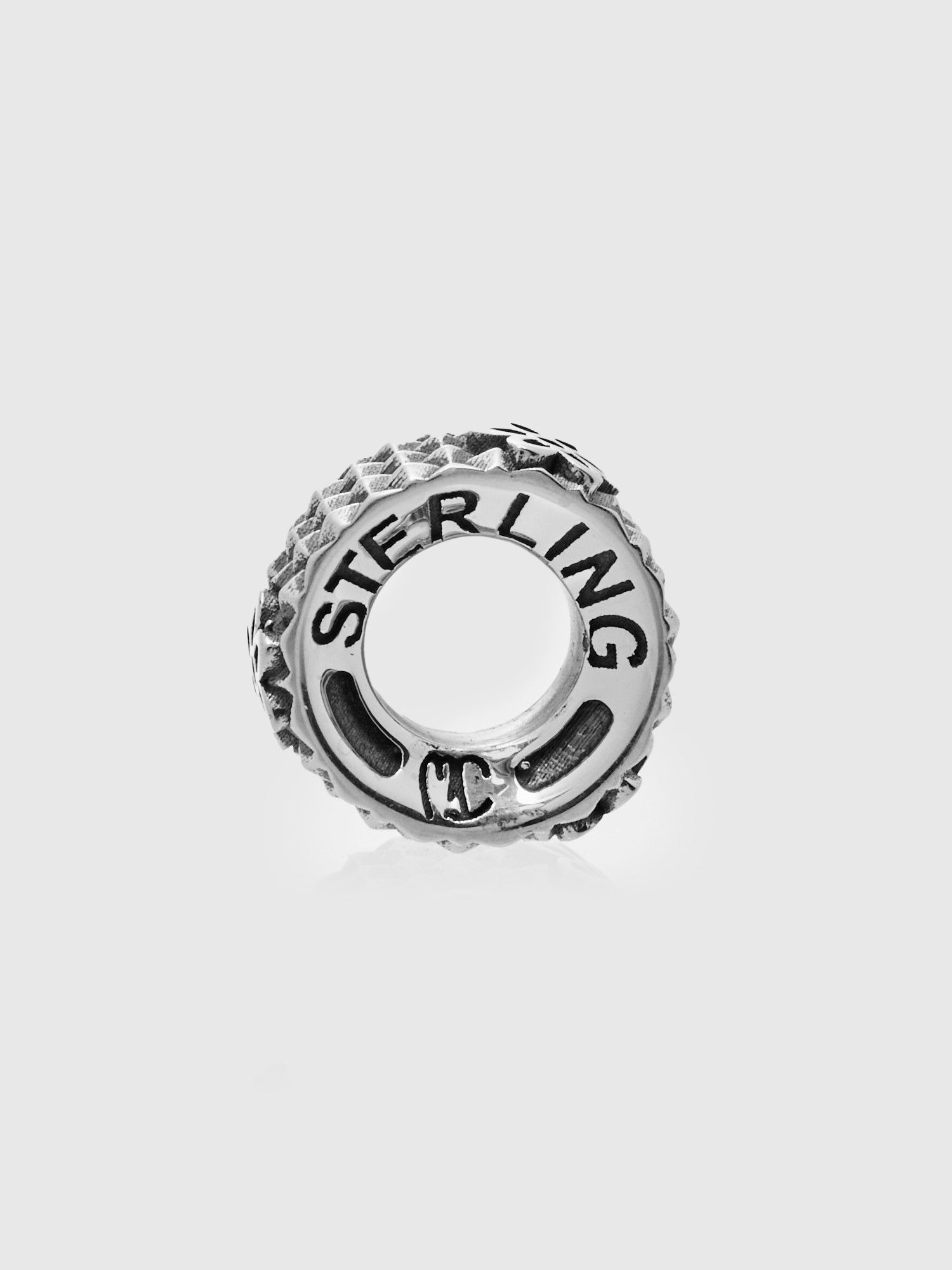 Cutout Rosette Rondel in Sterling Silver - 4