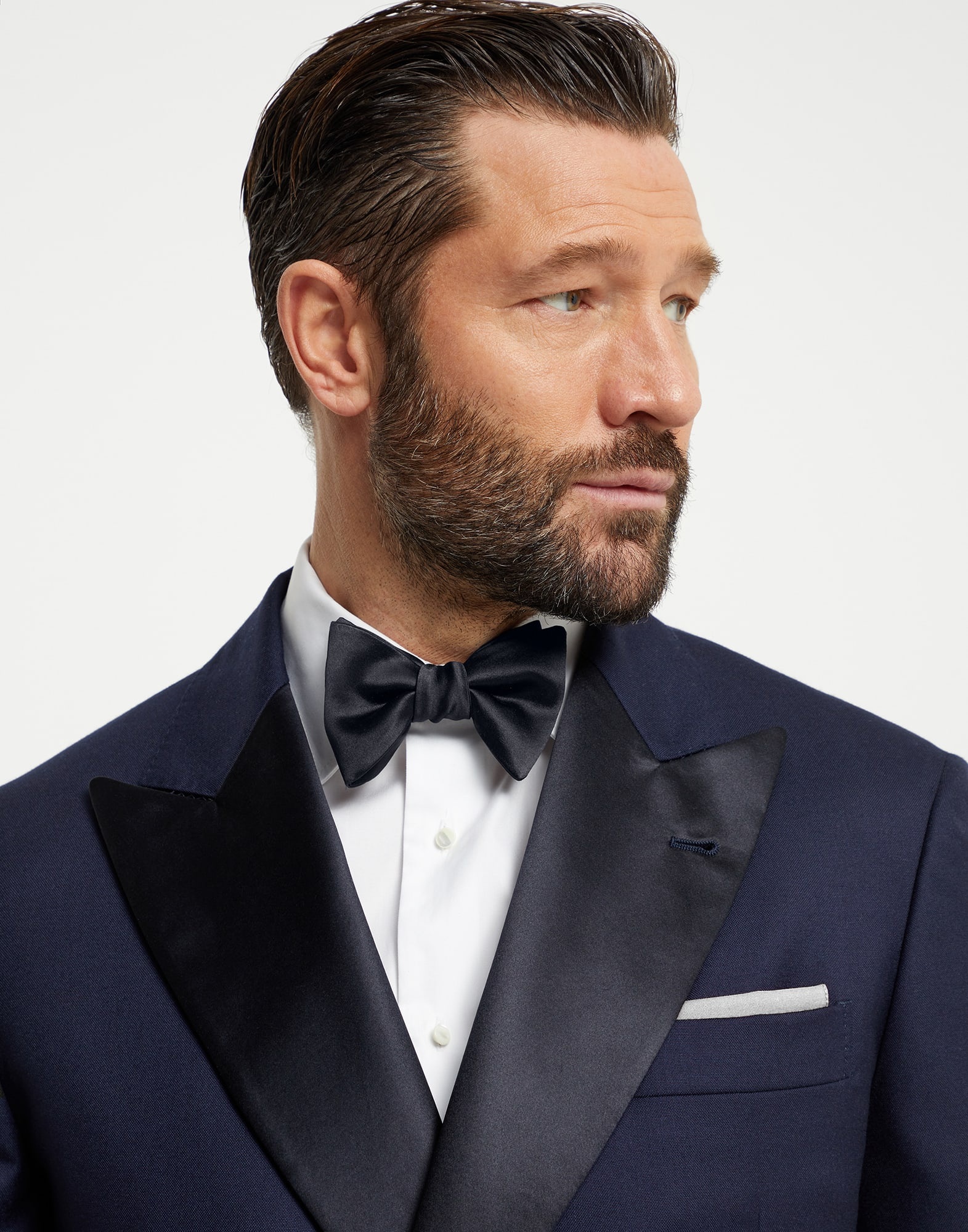 Cotton and silk satin bow tie - 3