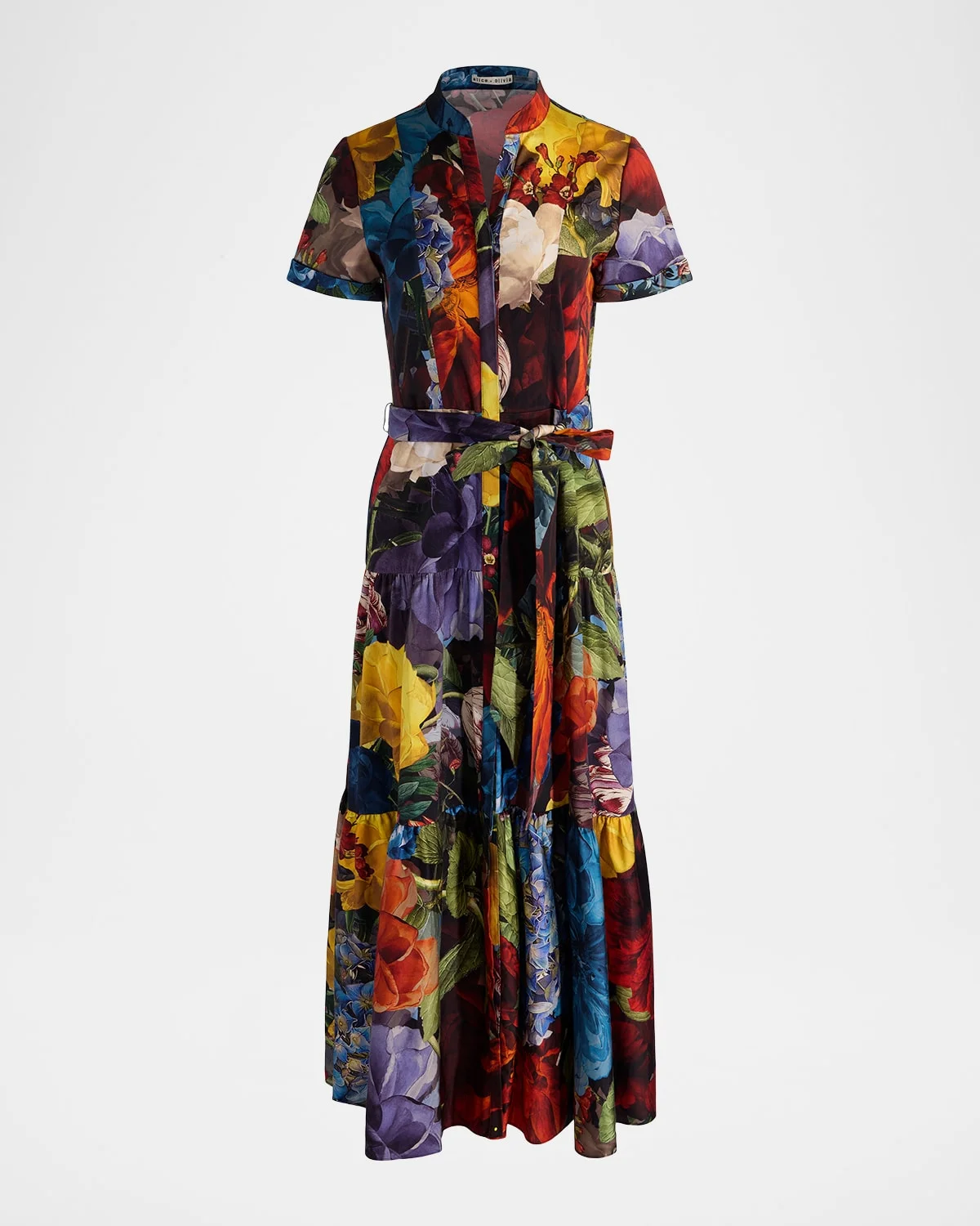 Flourish Lucy Roll-Sleeve Midi Dress - 1