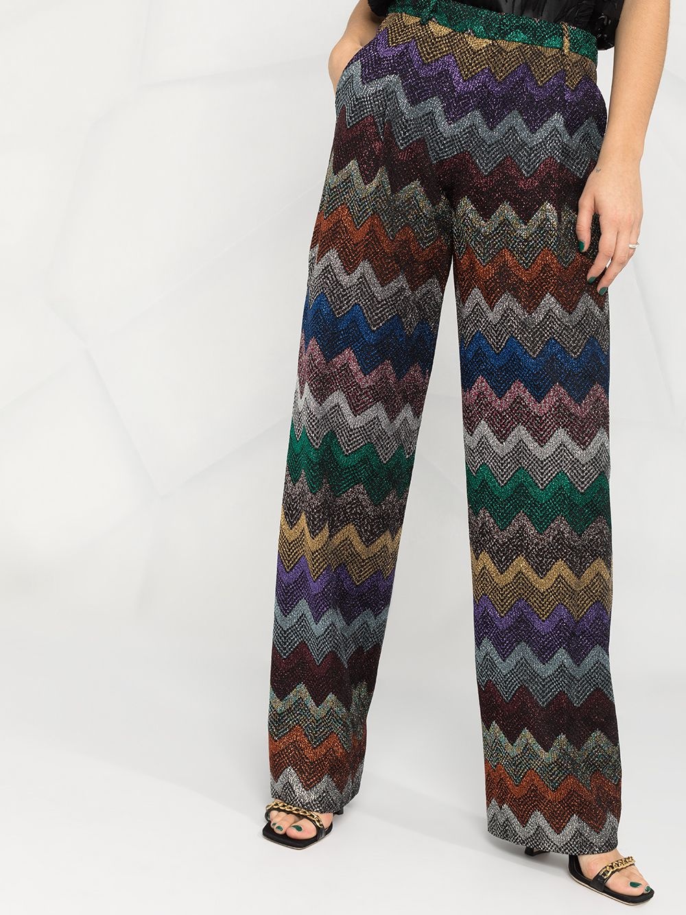 zigzag tailored trousers - 5