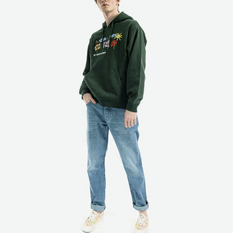Vans x Sandy Liang Fleece Pullover Hoodie 'Green' VN0A7SDUYRB - 5