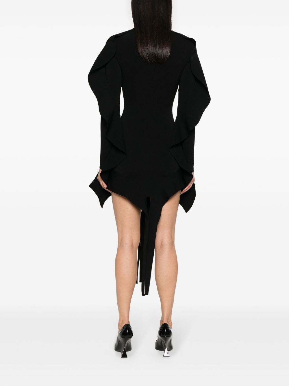 MUGLER asymmetric Mini Dress - 3
