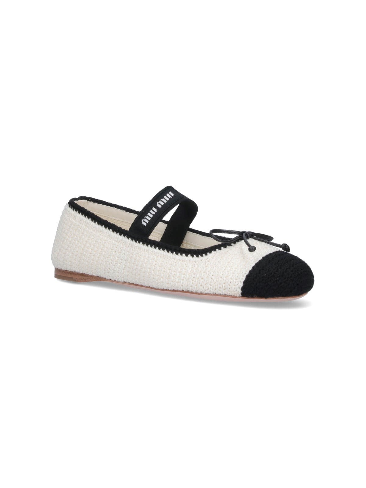 CROCHET KNIT BALLET FLATS - 2