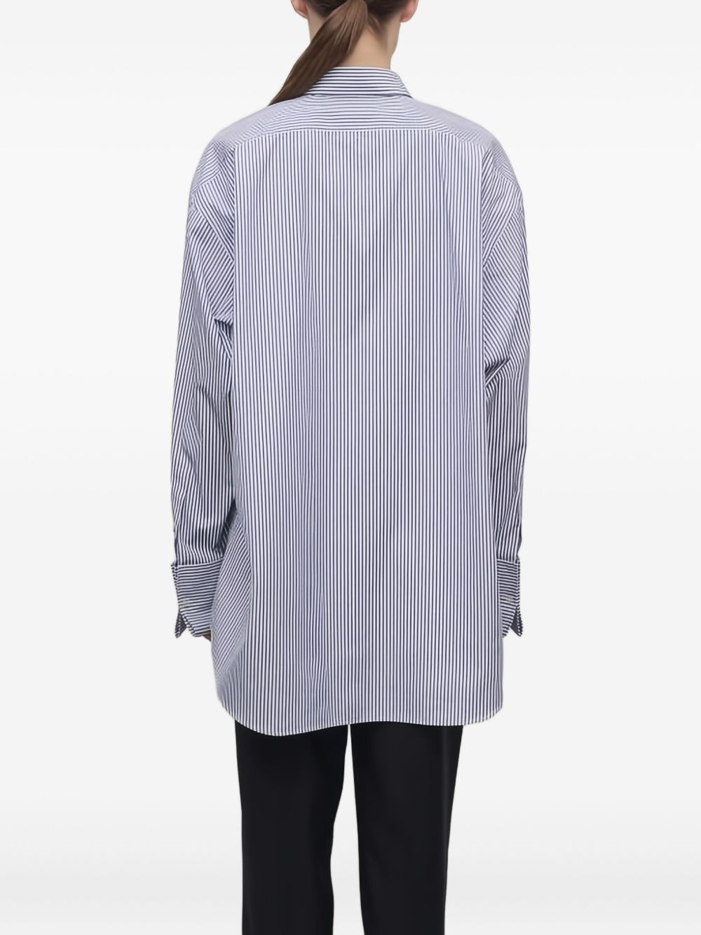 stripe-pattern cotton shirt - 4
