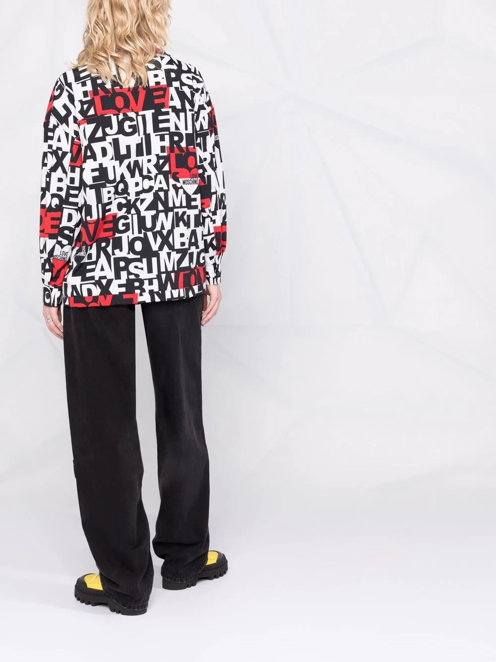 alphabet-print jacket - 6