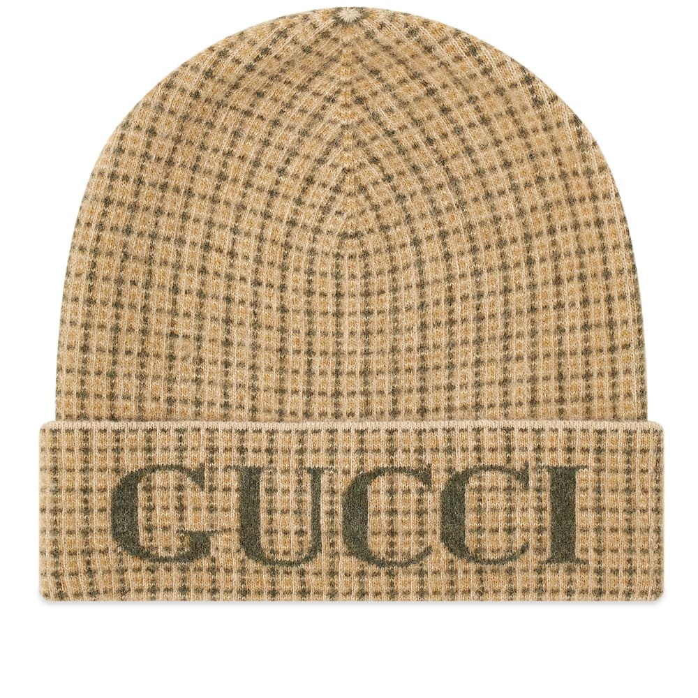 Gucci Logo Check Beanie - 1