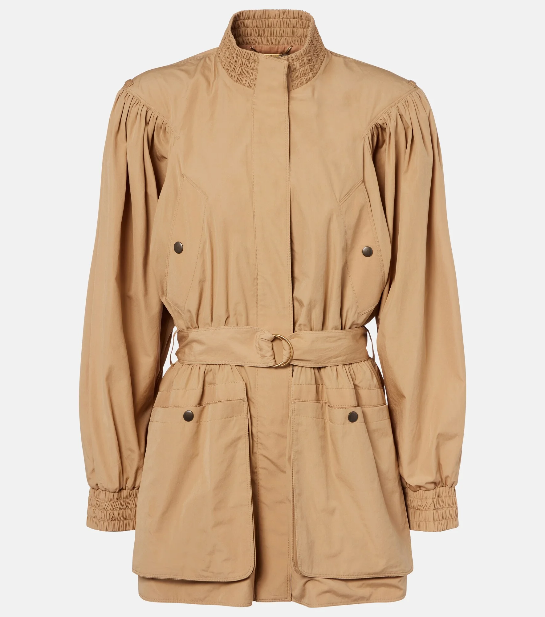 Cotton poplin trench coat - 1