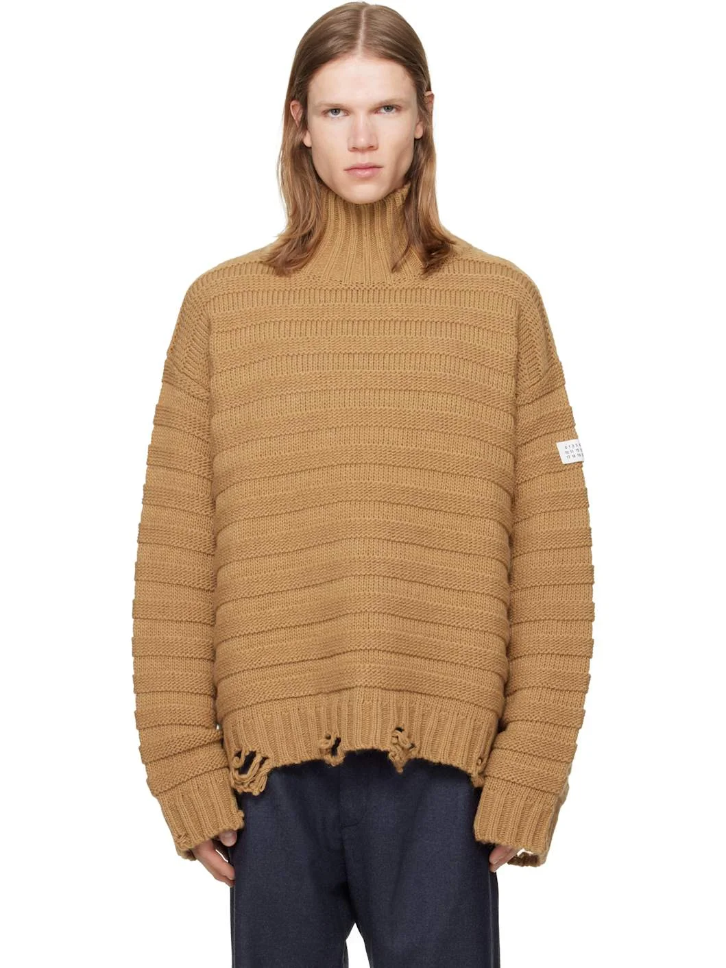 Beige Wool Turtleneck - 1
