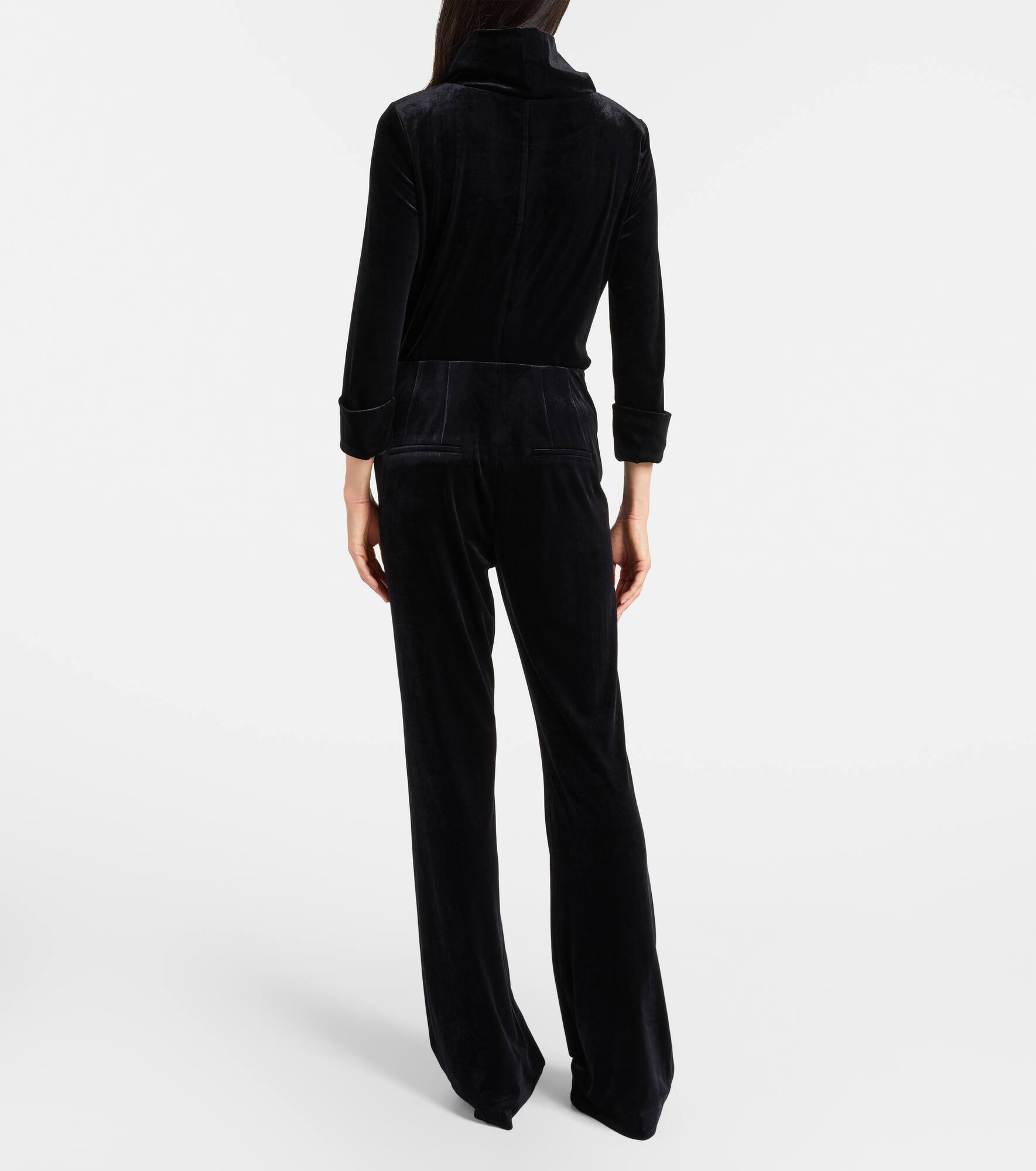Soft Elegance high-rise velvet flared pants - 3