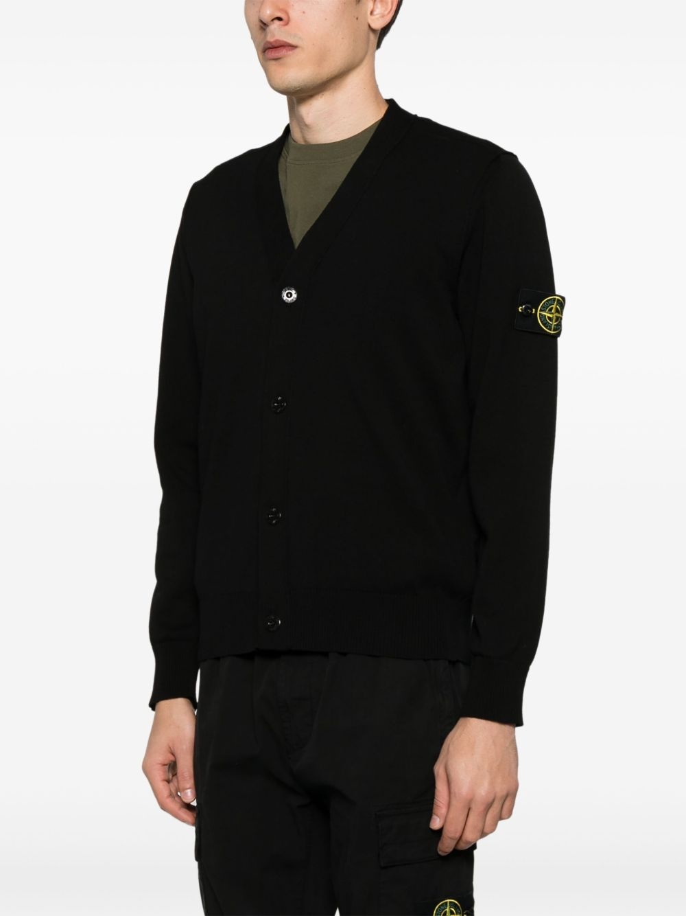 Compass-badge cardigan - 3