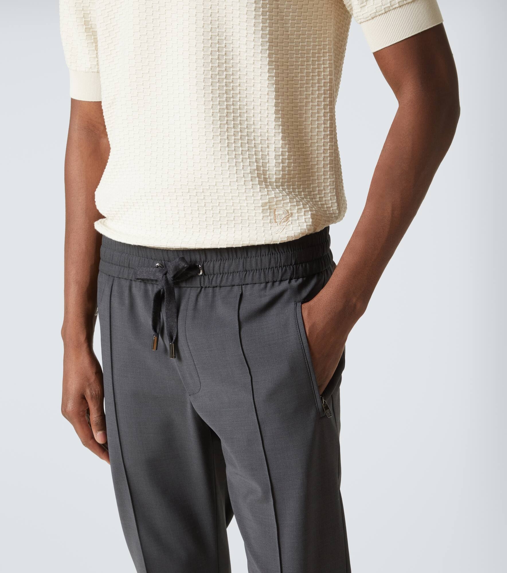 Wool-blend straight pants - 5