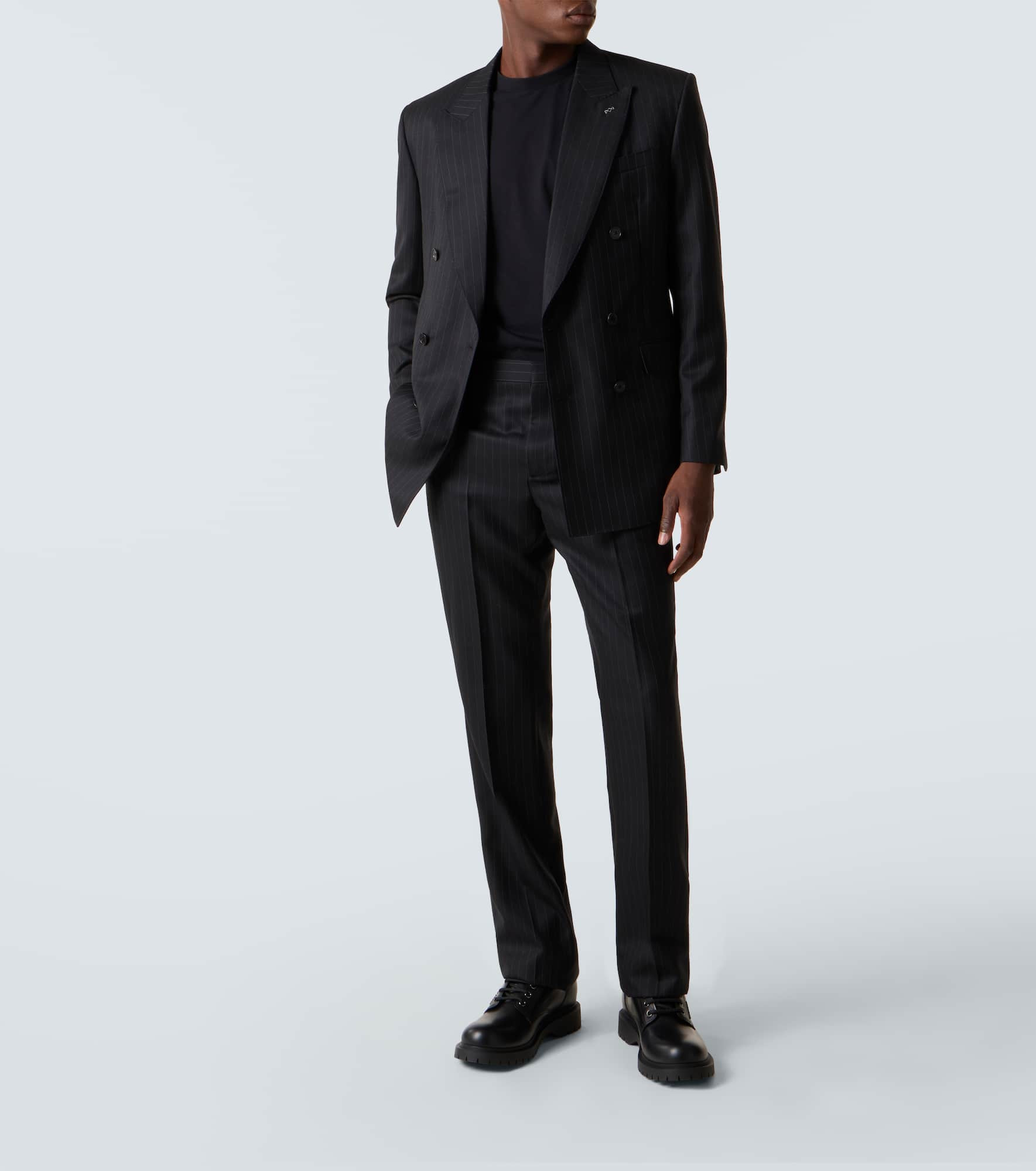 Pinstripe wool blazer - 2