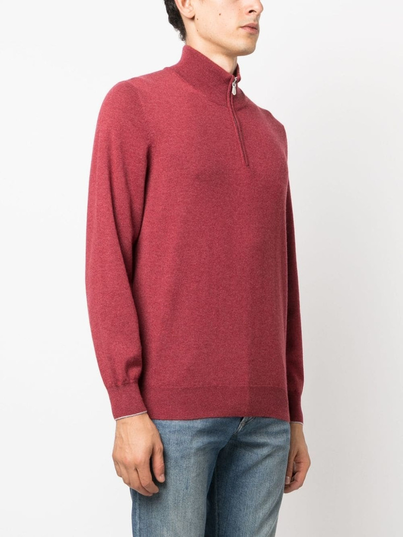 half-zip cashmere jumper 3