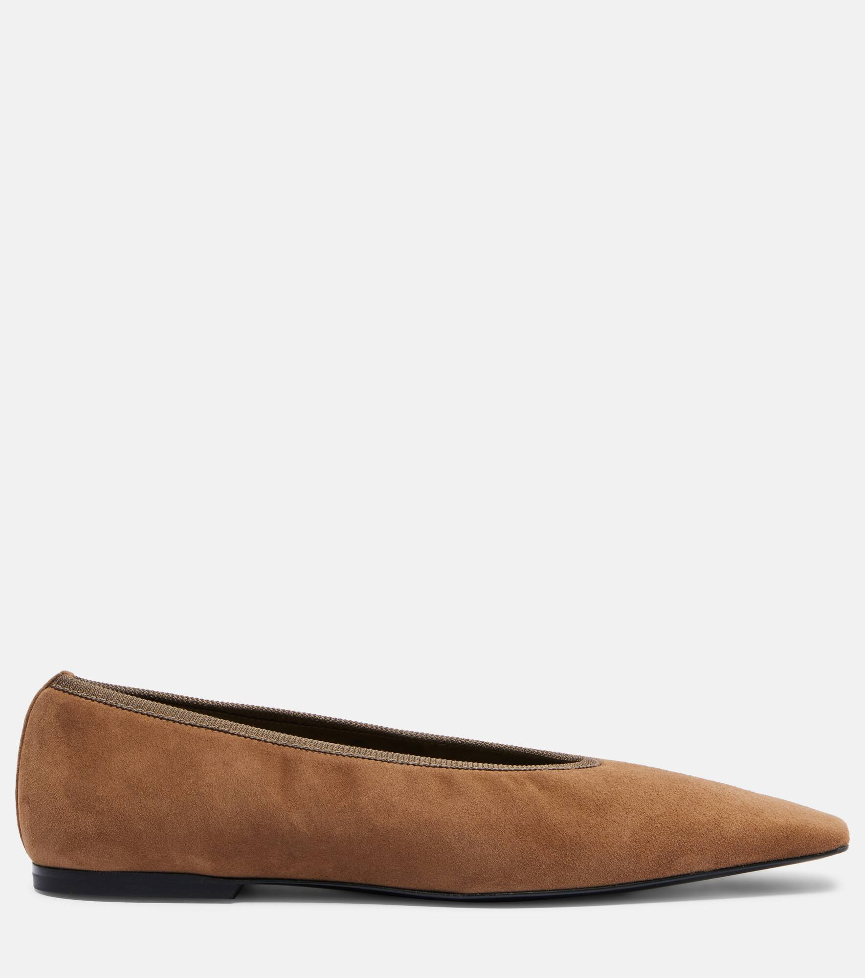 Suede ballet flats - 4
