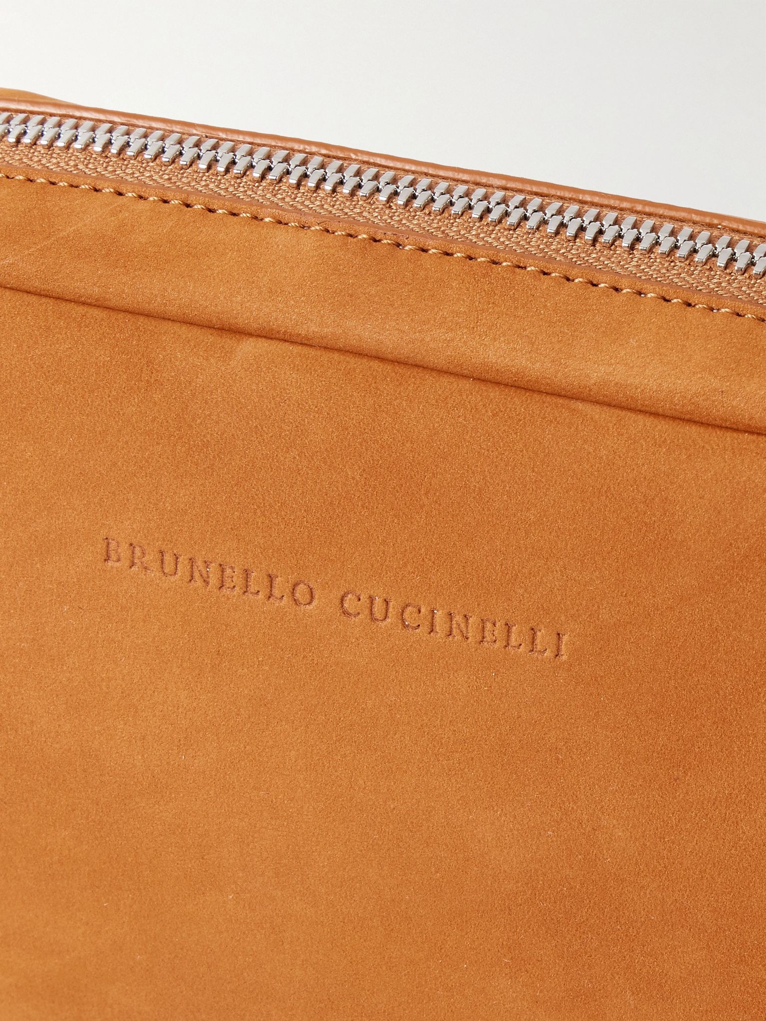 Suede Wash Bag Tan - 3
