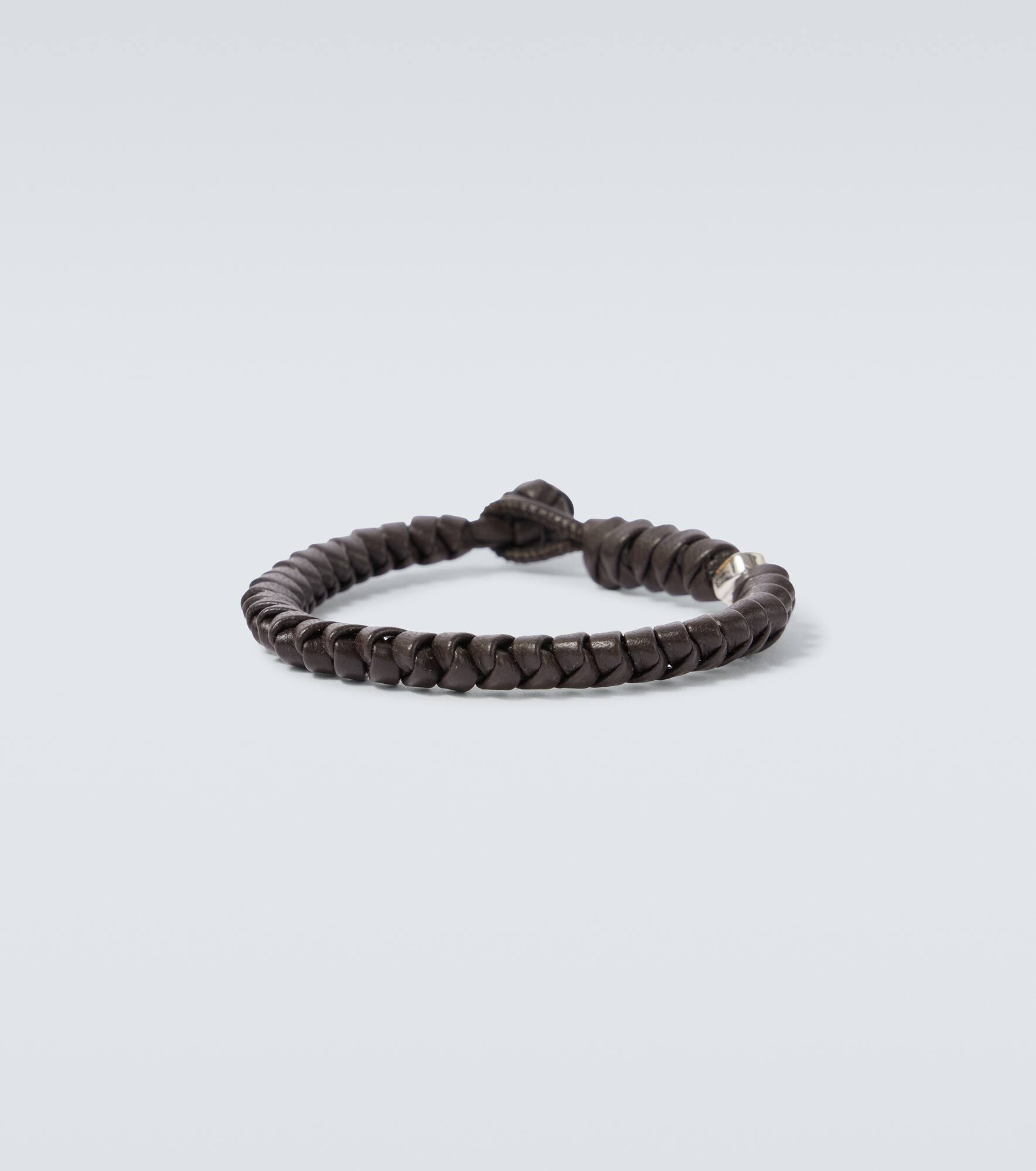 Braided leather bracelet - 1