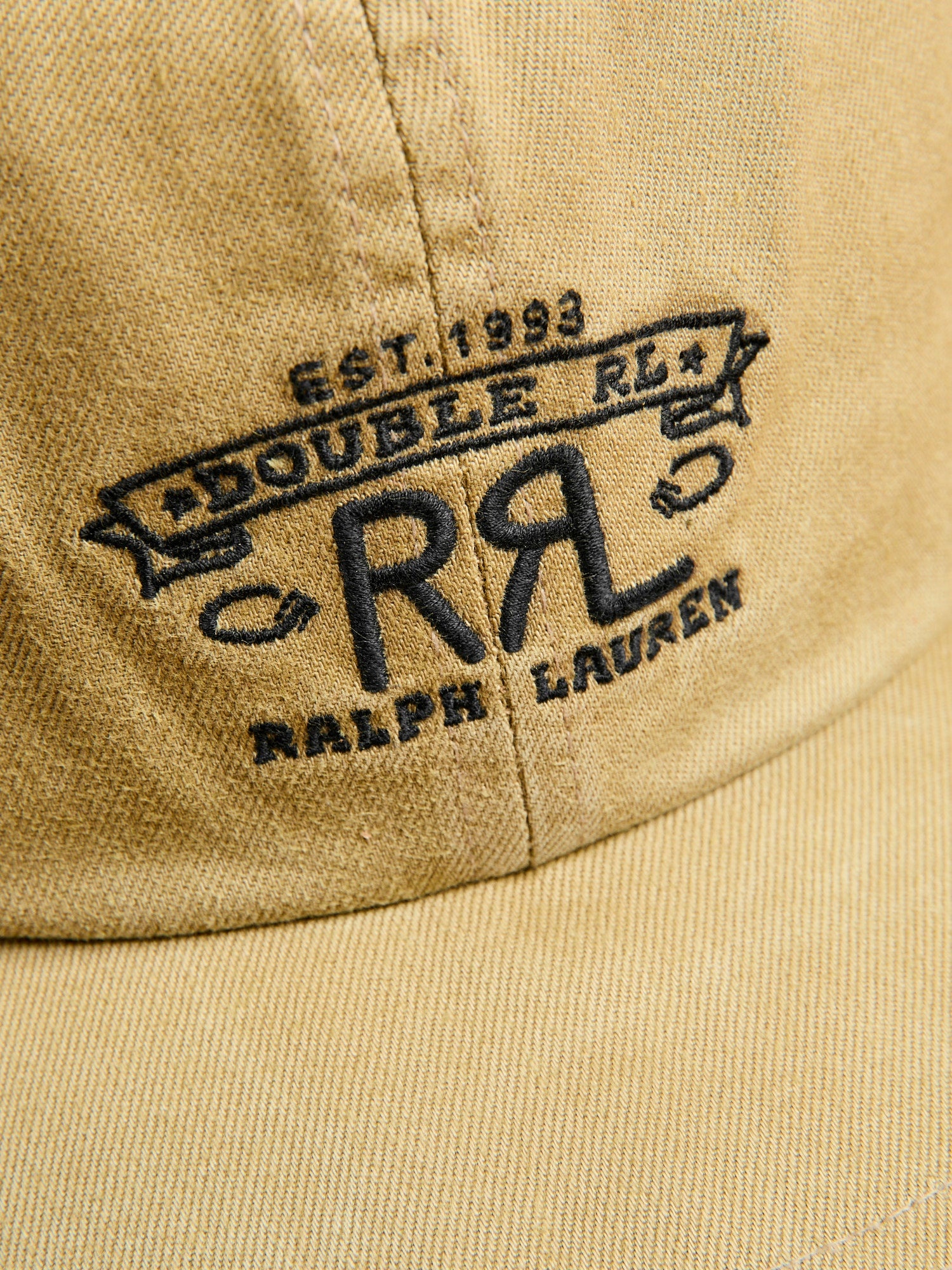 RRL by Ralph Lauren Double RL Logo Sportsman Cap in Khaki