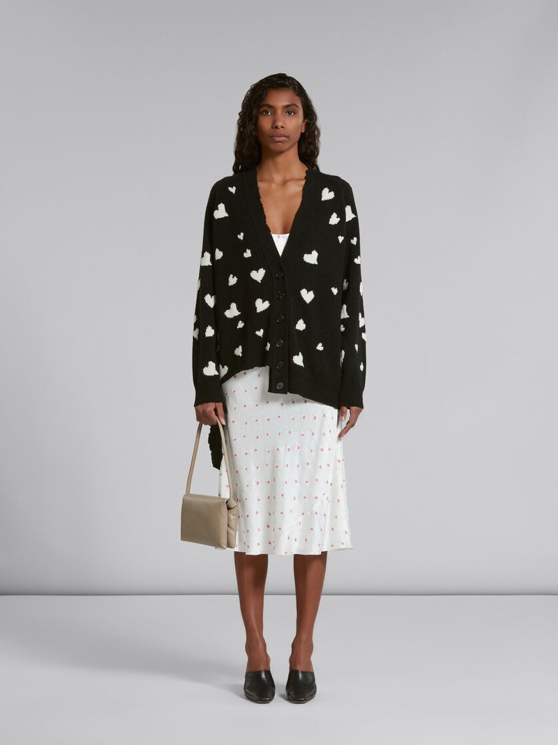 Marni BEIGE LEATHER PRISMA POUCH outlook