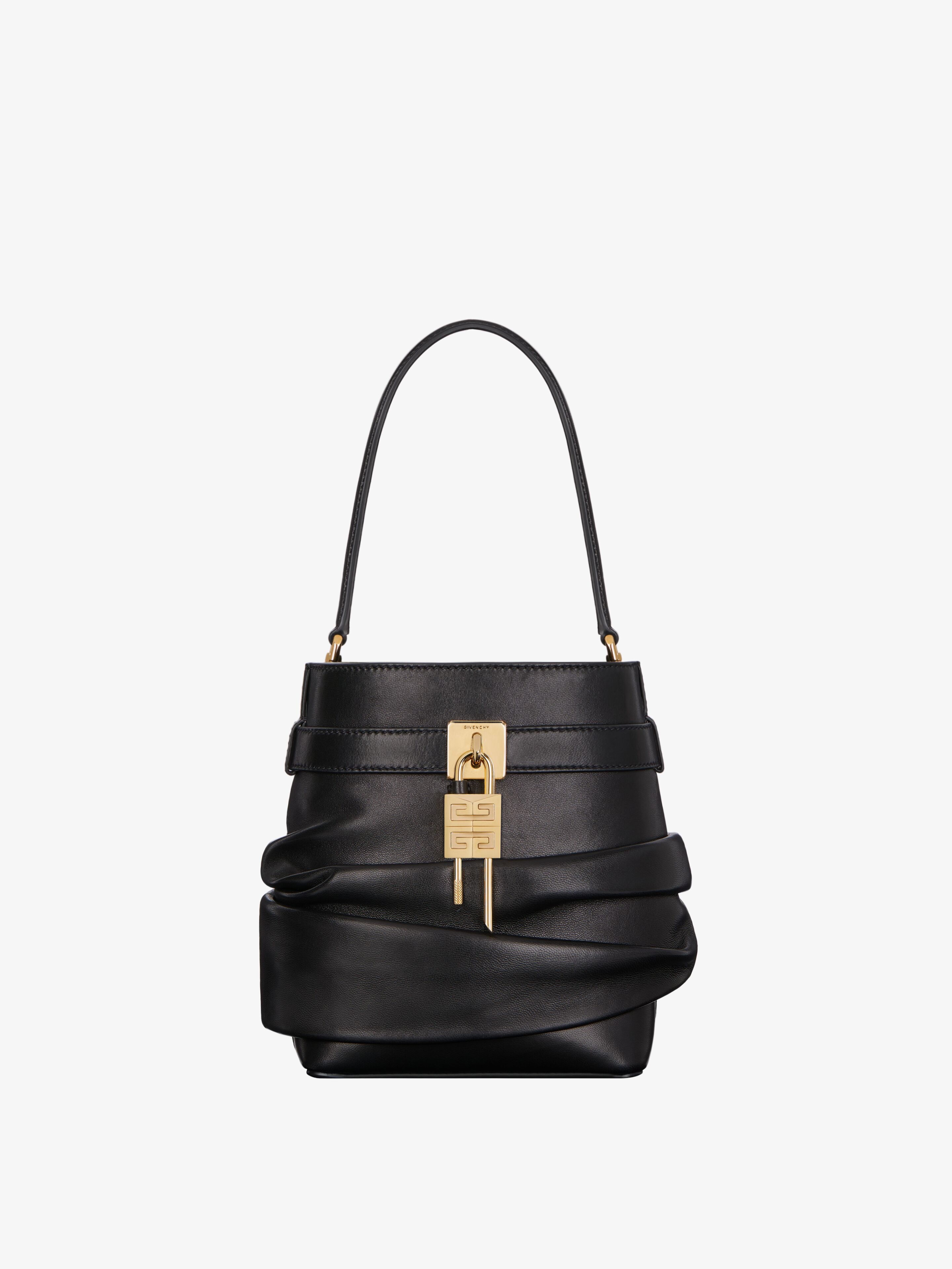SHARK LOCK BUCKET BAG IN NAPPA LEATHER - 1