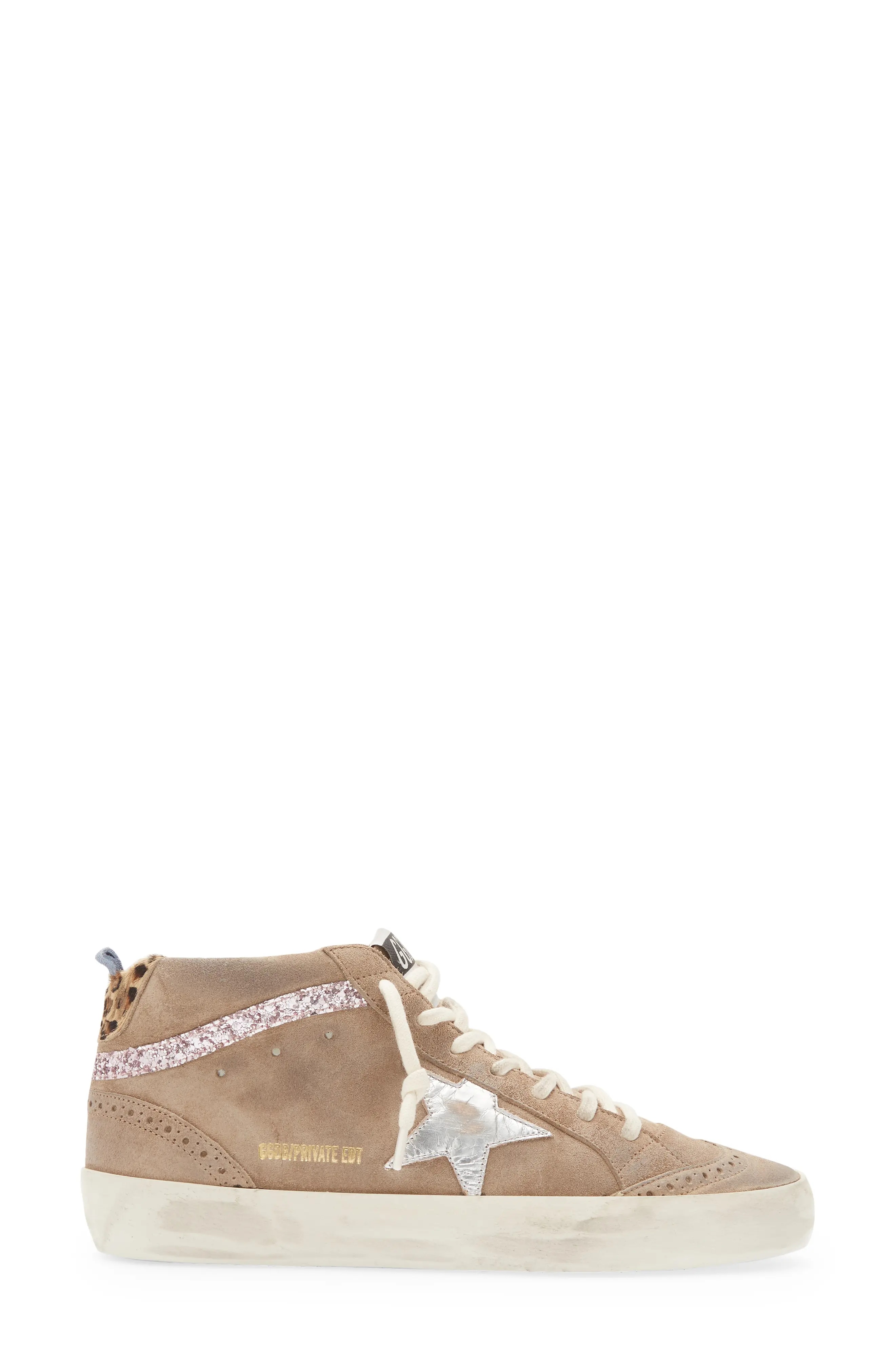 Mid Star Glitter Sneaker in Brown/Leo/Silver - 3