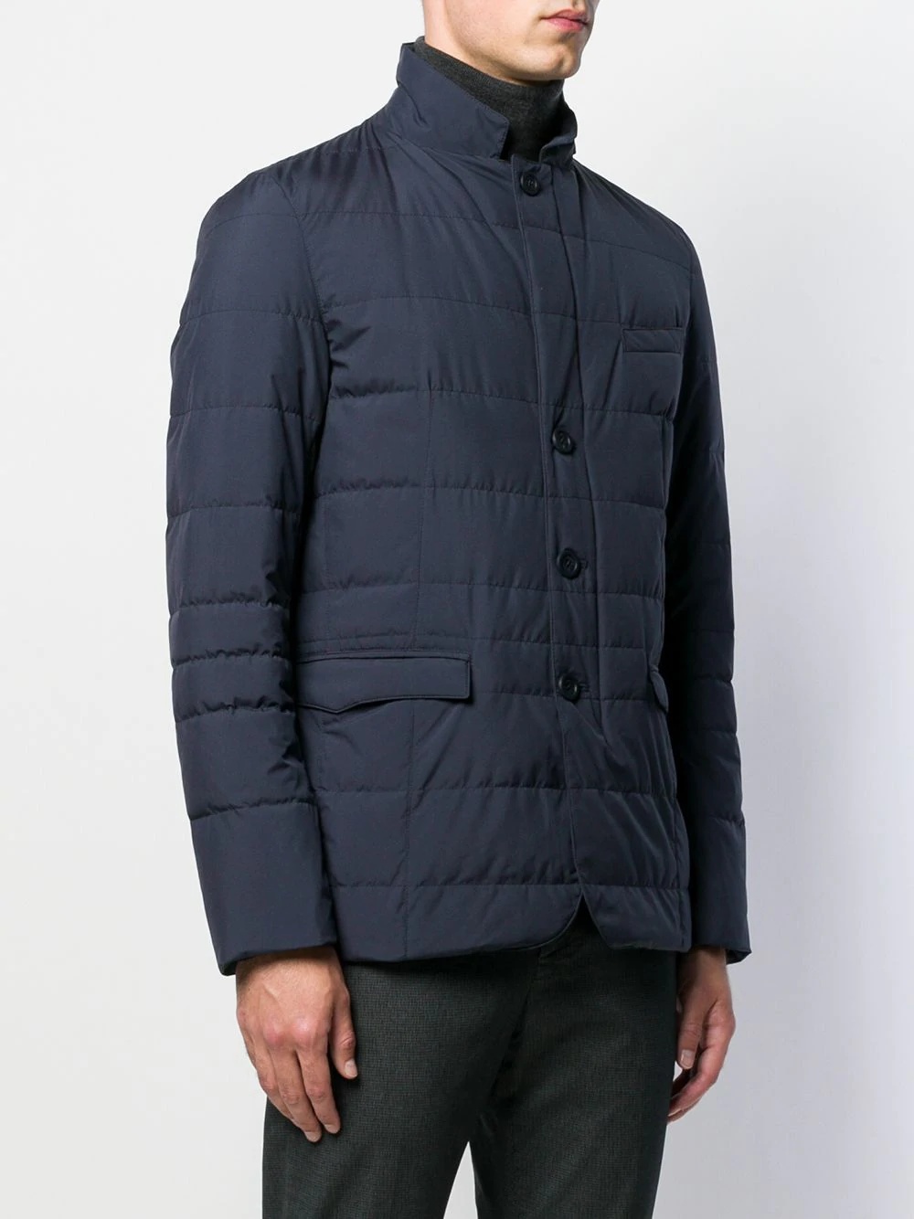 buttoned up padded jacket - 3