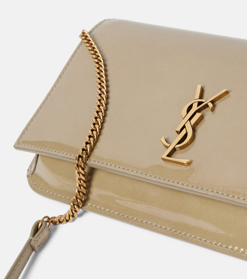 SAINT LAURENT Cassandre leather wallet on chain outlook