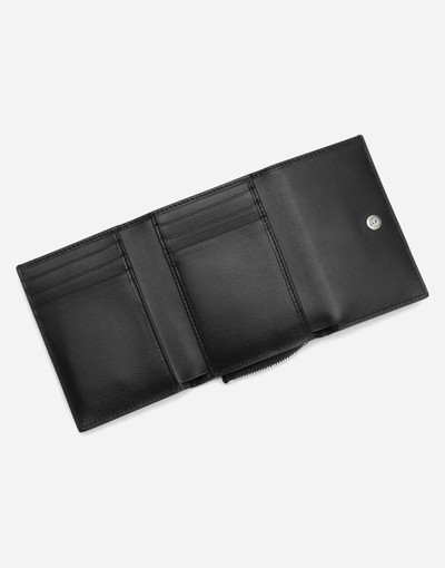 Dolce & Gabbana Calfskin French flap wallet with raised logo outlook