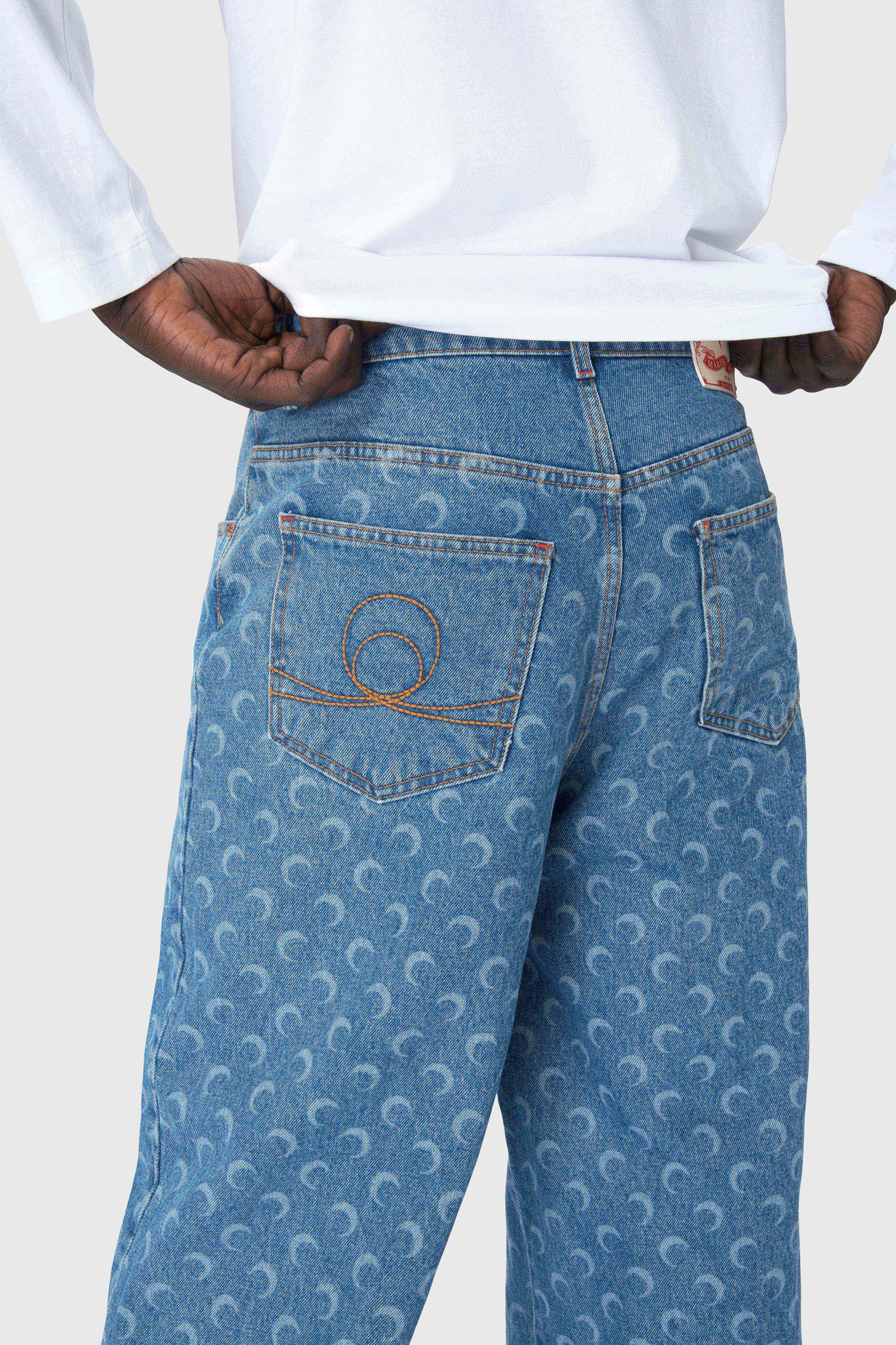 Moon Laser Denim Straight Jeans - 3