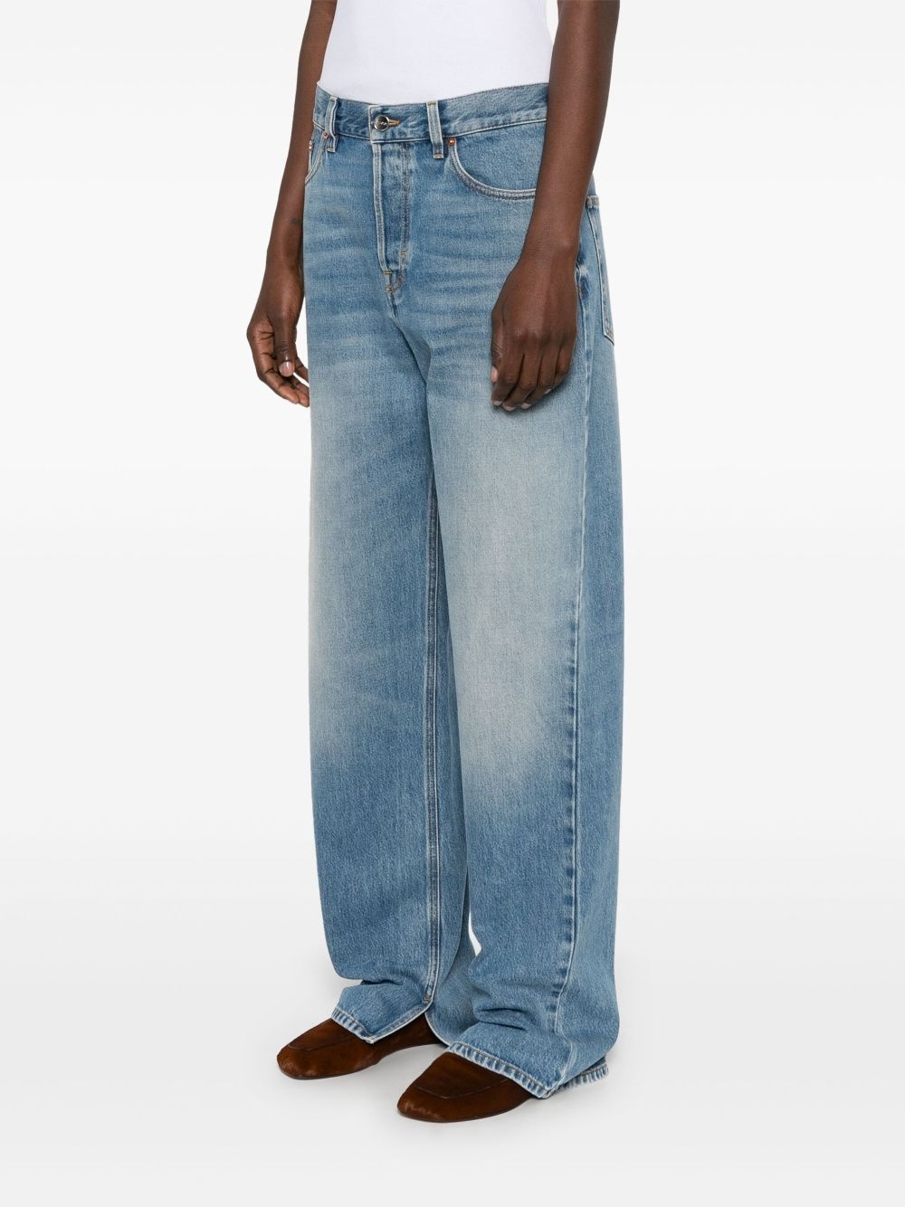 Low rise denim trousers - 3