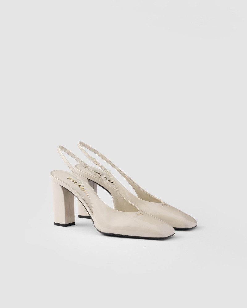Patent leather slingback pumps 1