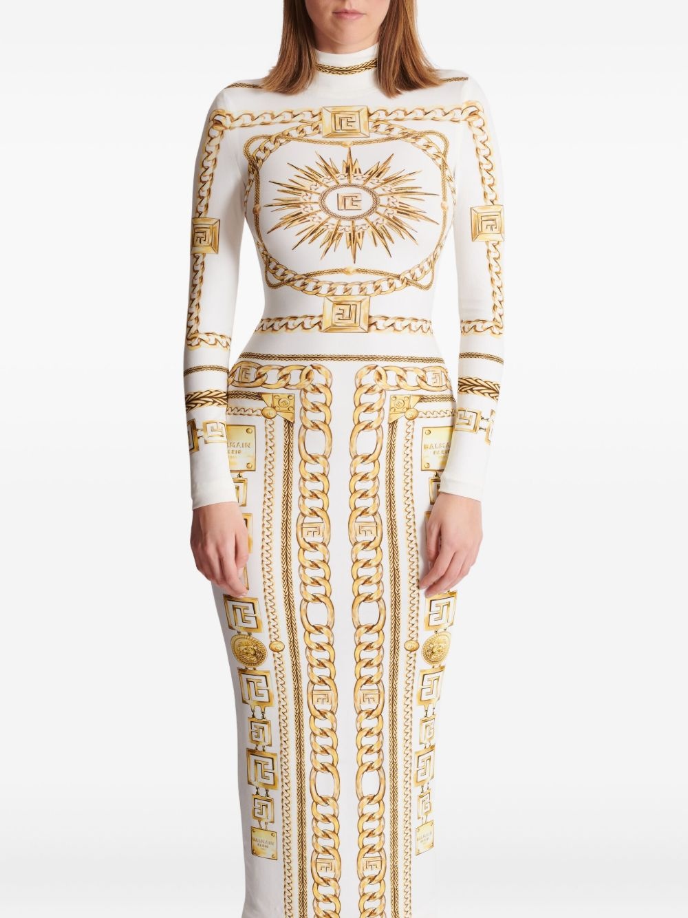 graphic-print bodycon dress - 5