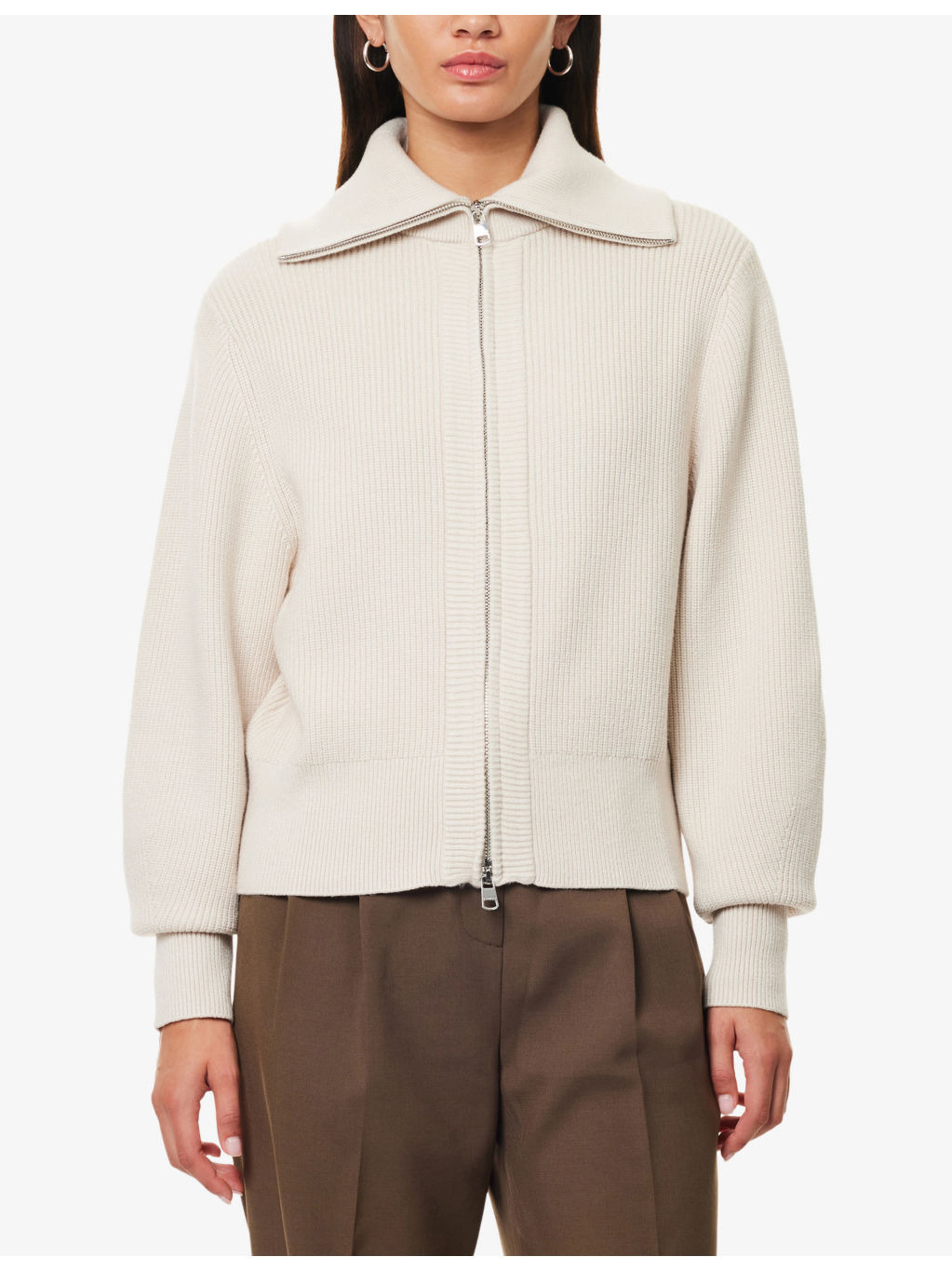 Enrico High-Neck Knitted Jacket - 3