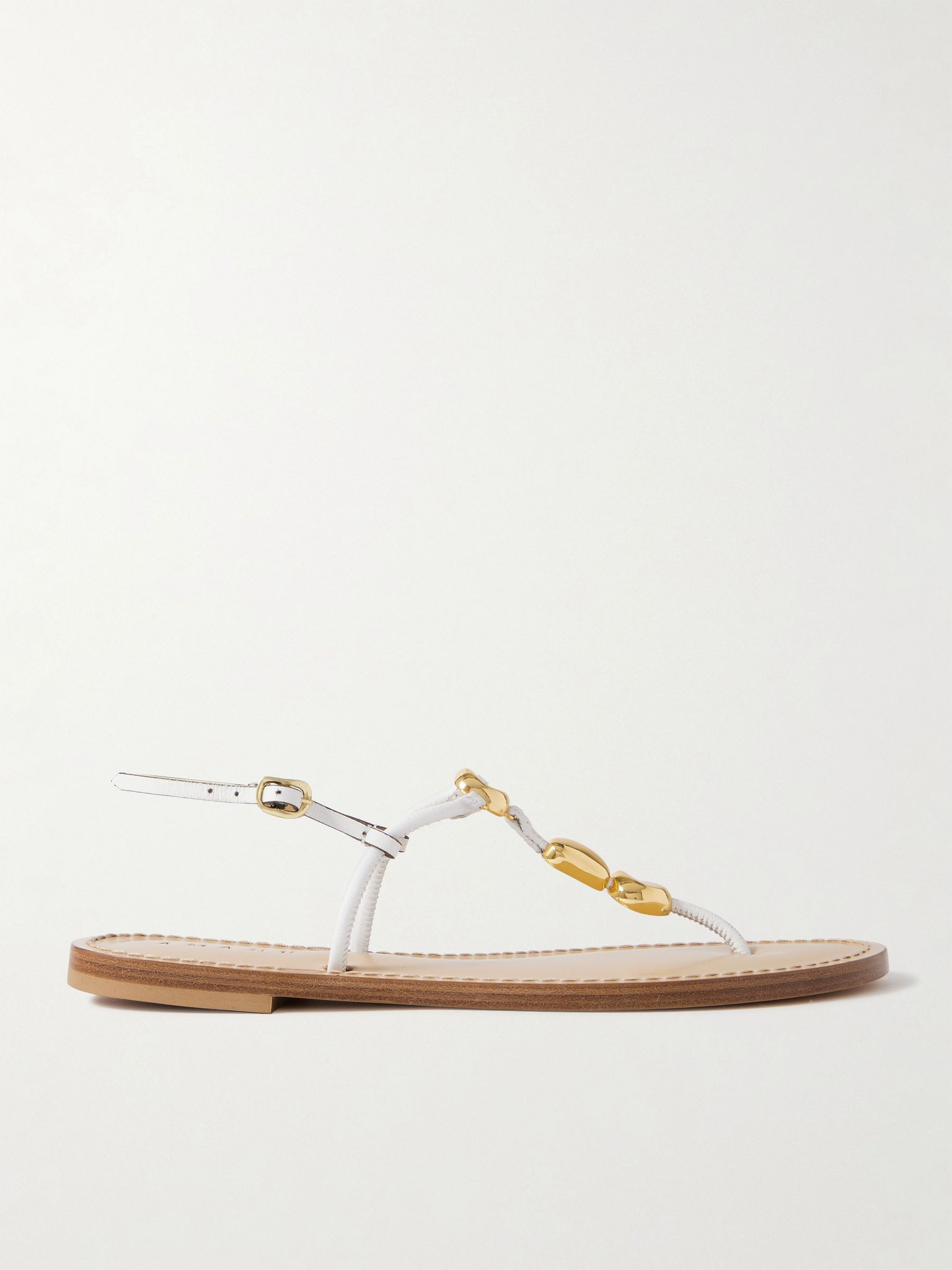 The Nairobi embellished leather sandals White - 1
