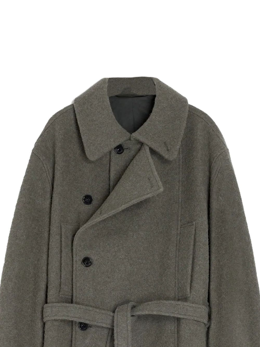 belted double-breasted coat - 2