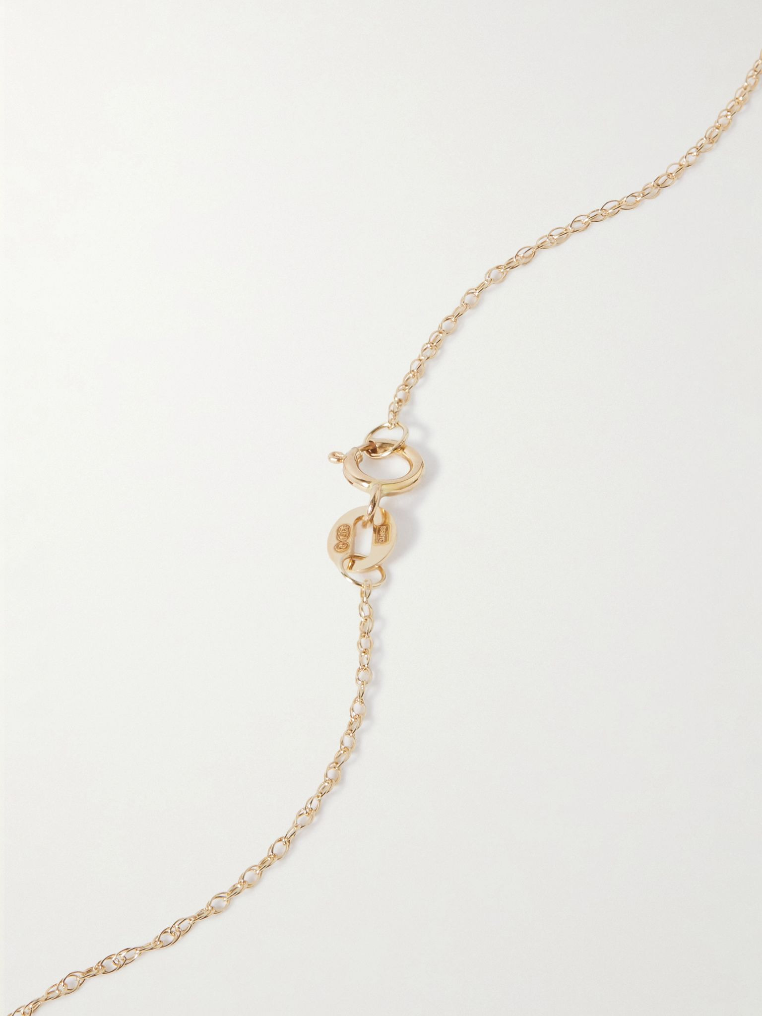 Varsity Initial 10-karat gold diamond necklace Gold - 4