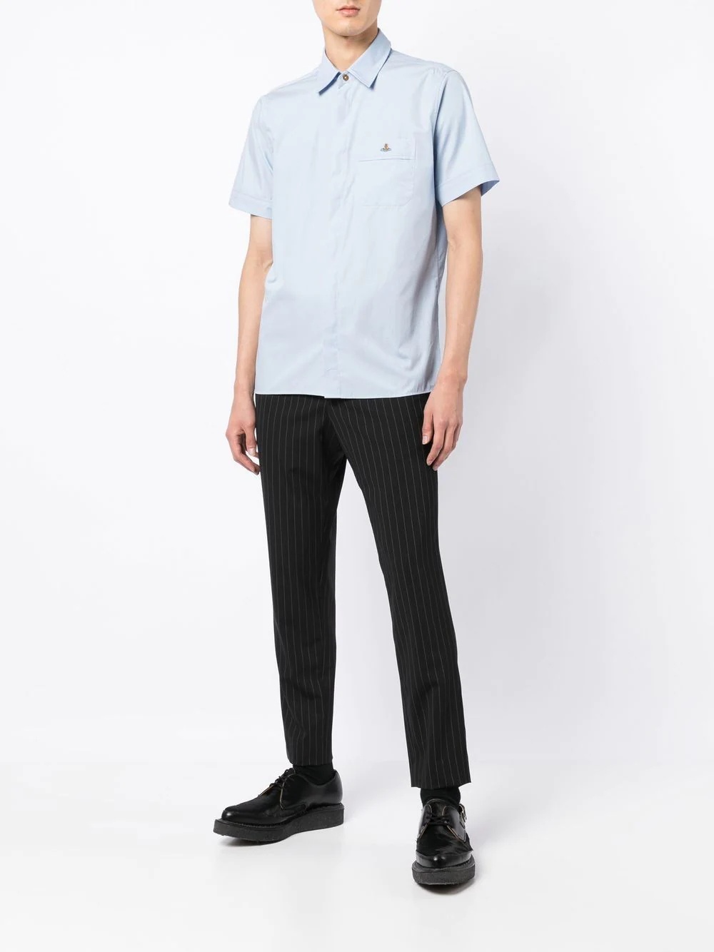 embroidered orb short sleeve shirt - 2