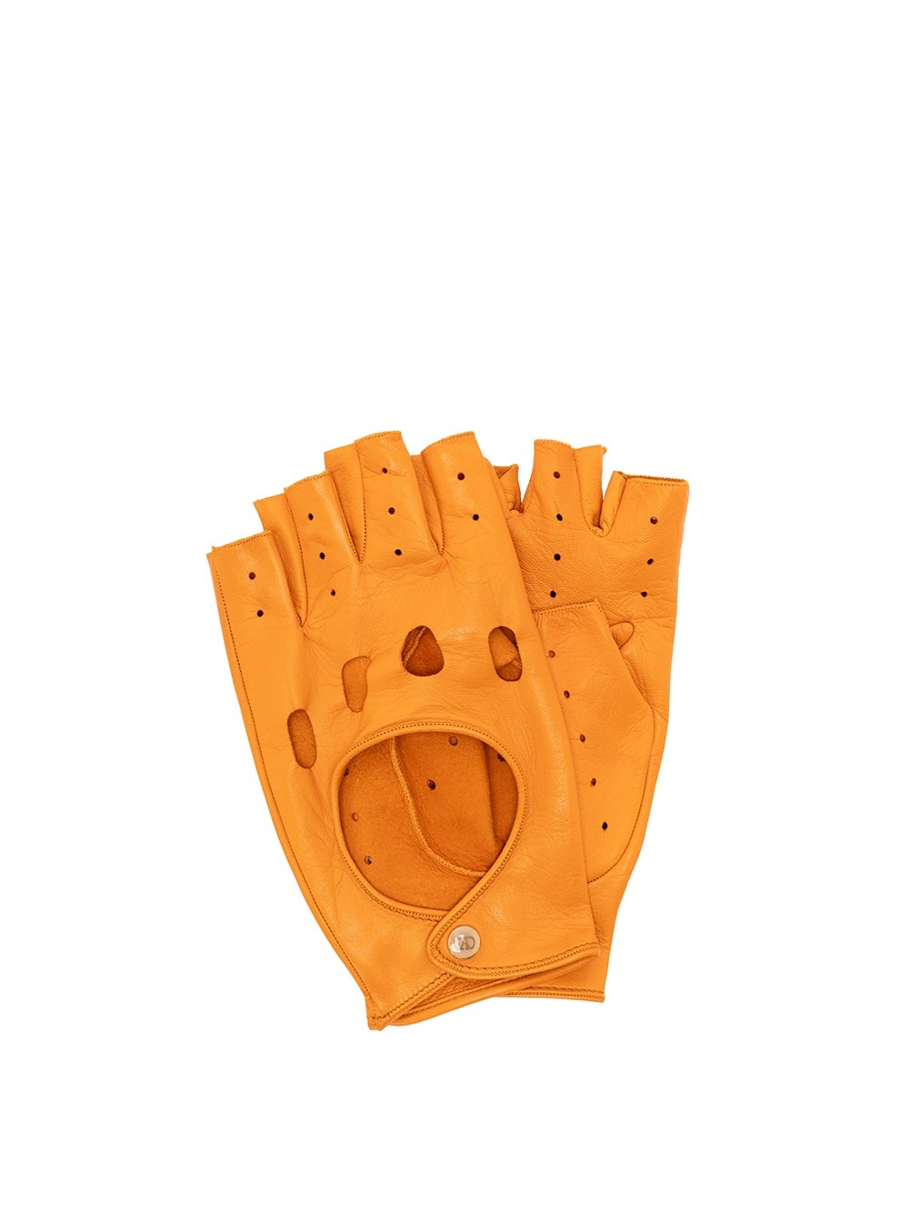 `VLogo Signature` Leather Fingerless Gloves - 1