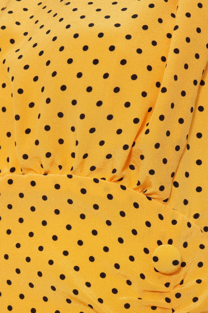 OPEN BACK POLKA DOT SILK MINI DRESS 3