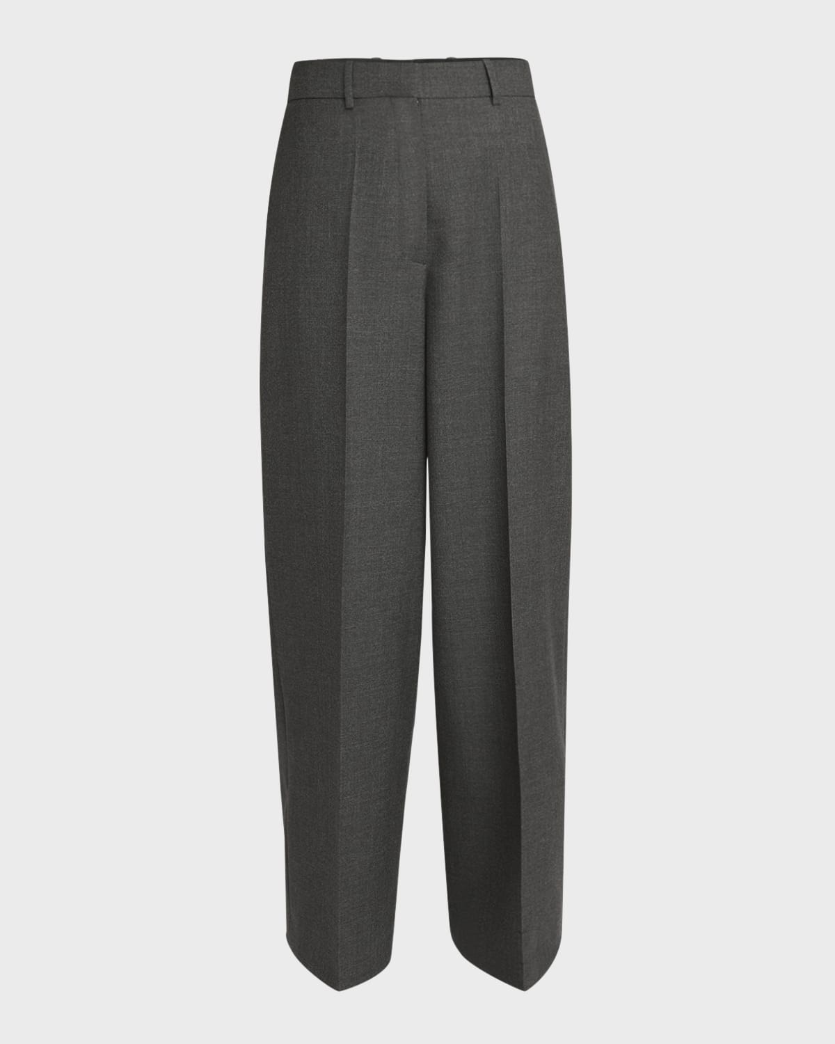 Tailored Straight-Leg Wool Trousers - 1