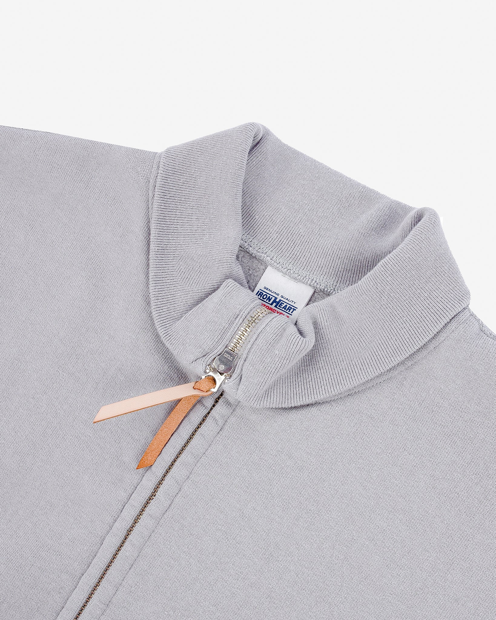 IHSW-11-GRY 14oz Ultra Heavyweight Loopwheel Cotton Zip Up Sweater - Grey - 6
