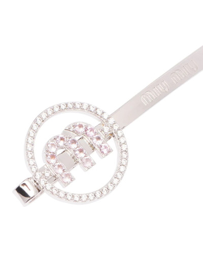 Miu Miu strass logo hair clip outlook