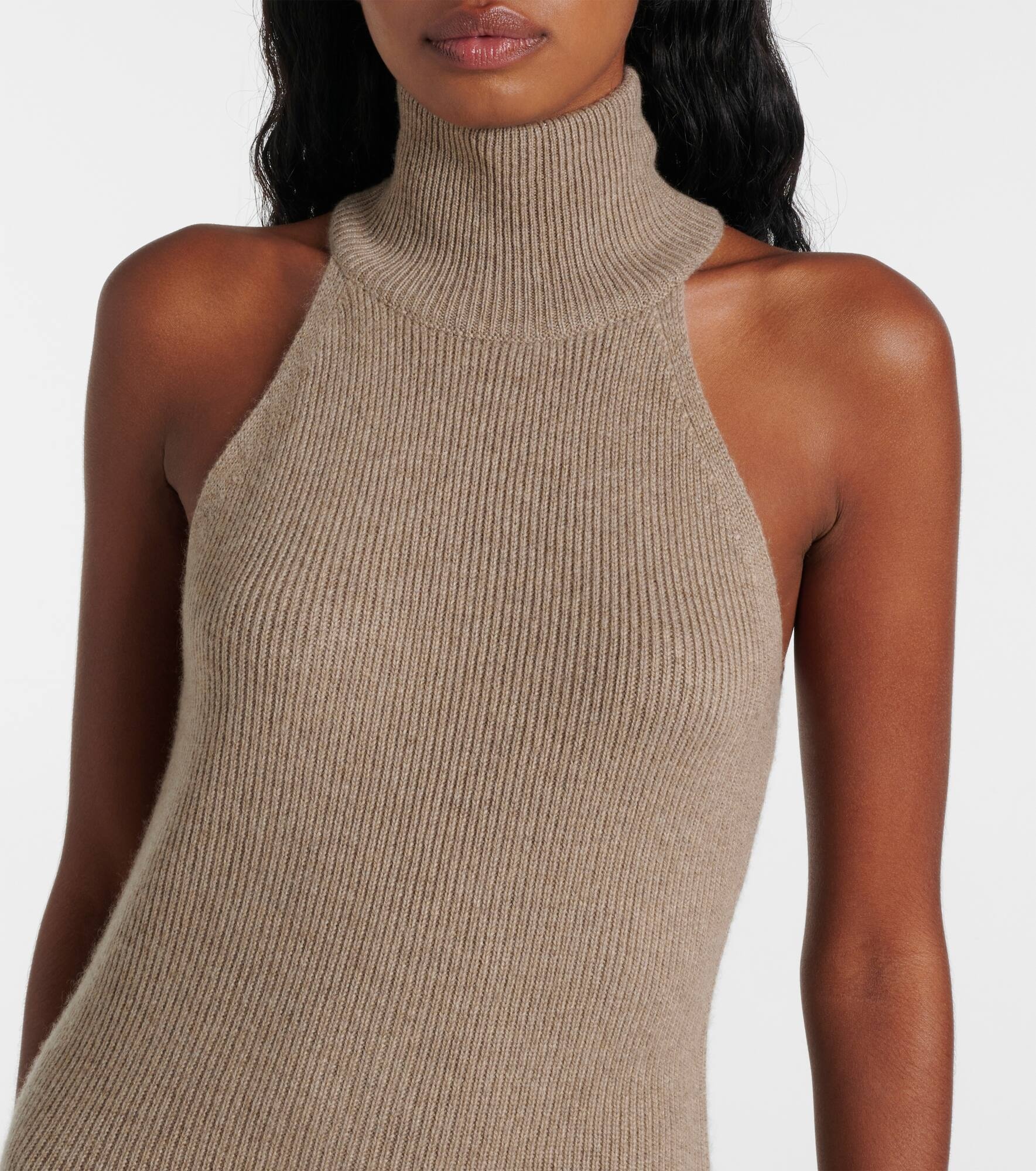 Carmen ribbed-knit cashmere minidress - 4