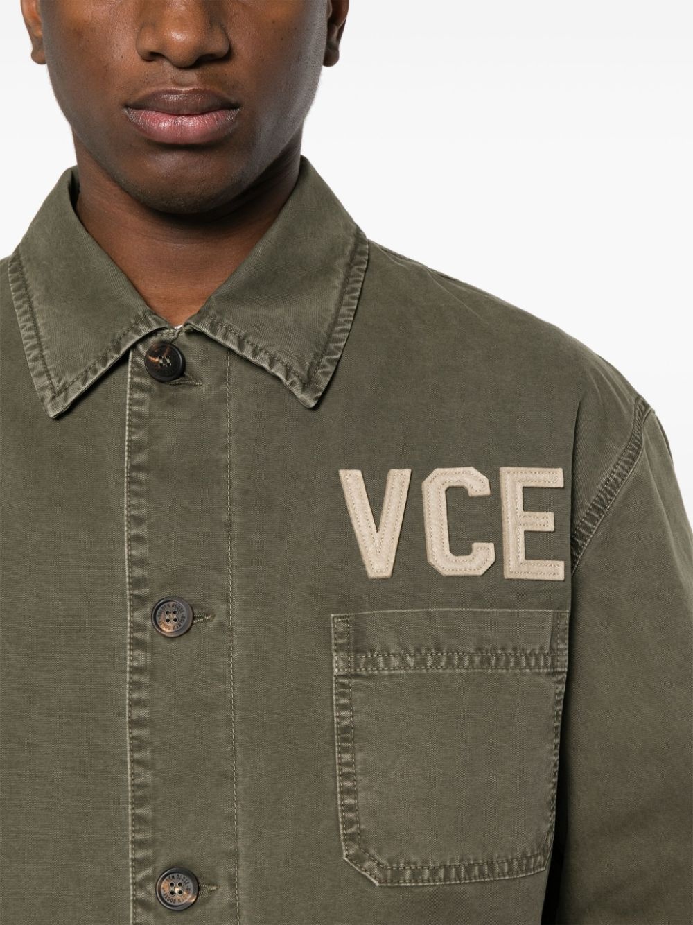 gabardine appliqué shirt - 5