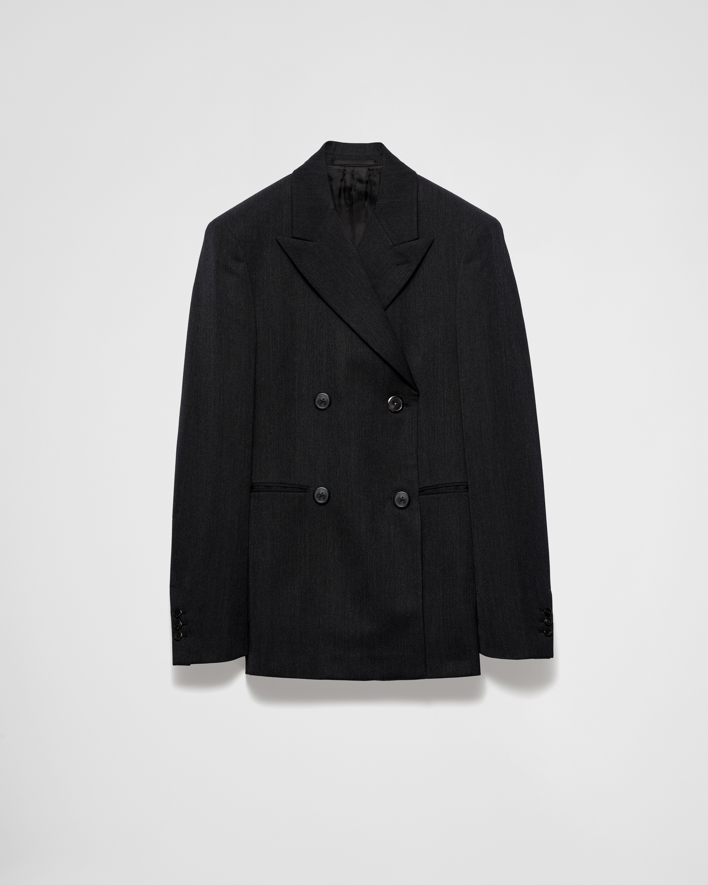 Double-breasted gabardine jacket - 1