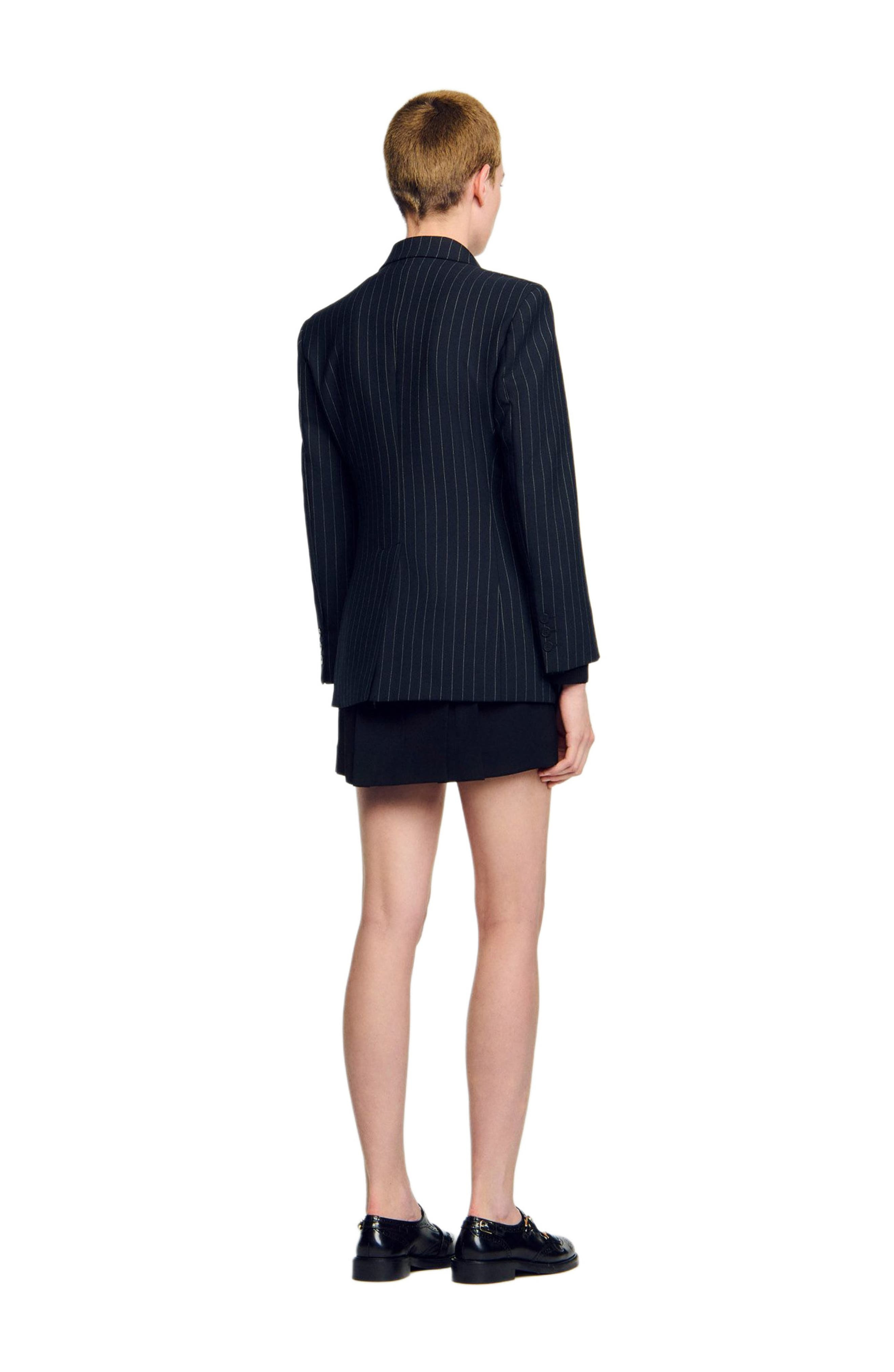 SANDRO Striped suit jacket in Black at Nordstrom - 2